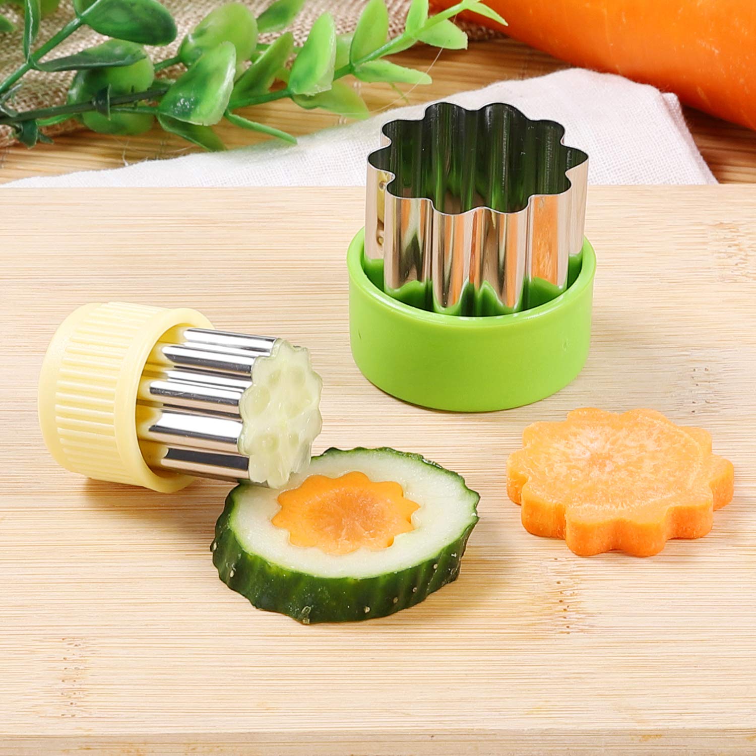 12 Pcs Mini Cookie Cutters Vegetable Cutter Shapes Sets Fruit Stamps Mold