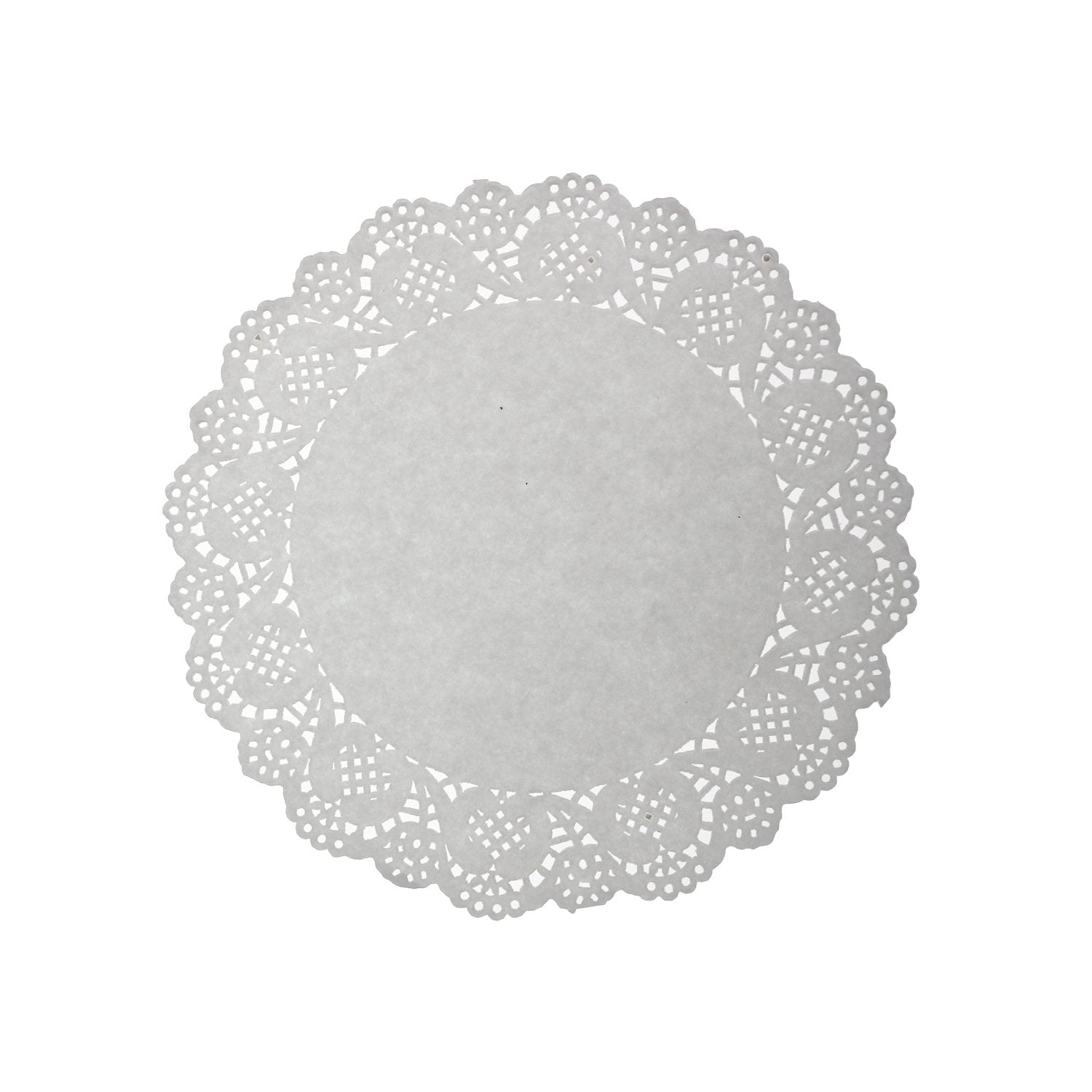 Ljy 120 Pieces White Lace Round Paper Doilies Cake Packaging Pads Wedding Tableware Decoration (8.5 Inch)