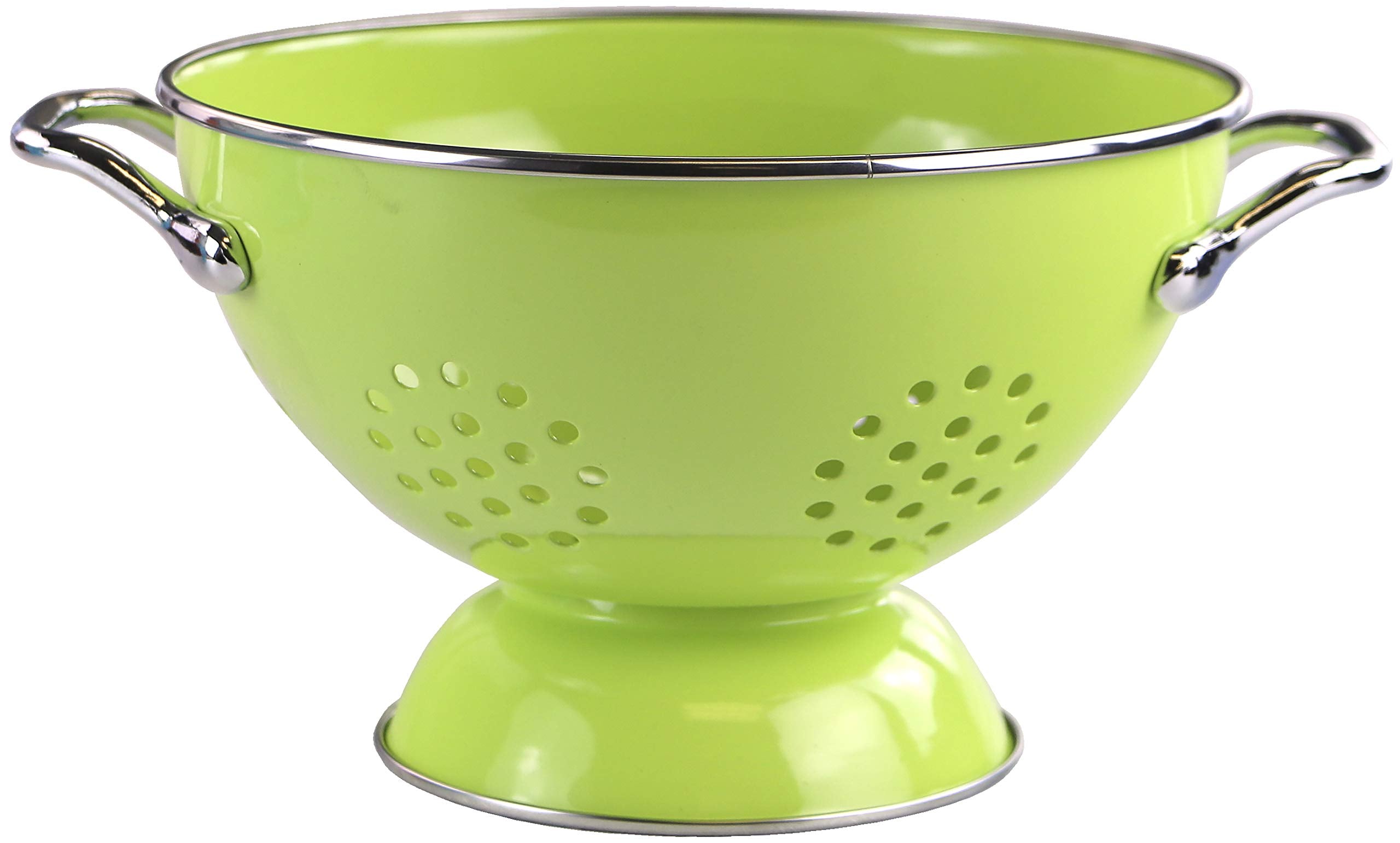 Calypso Basics By Reston Lloyd Powder Coated Enameled Colander, 1.5 Quart, Lime