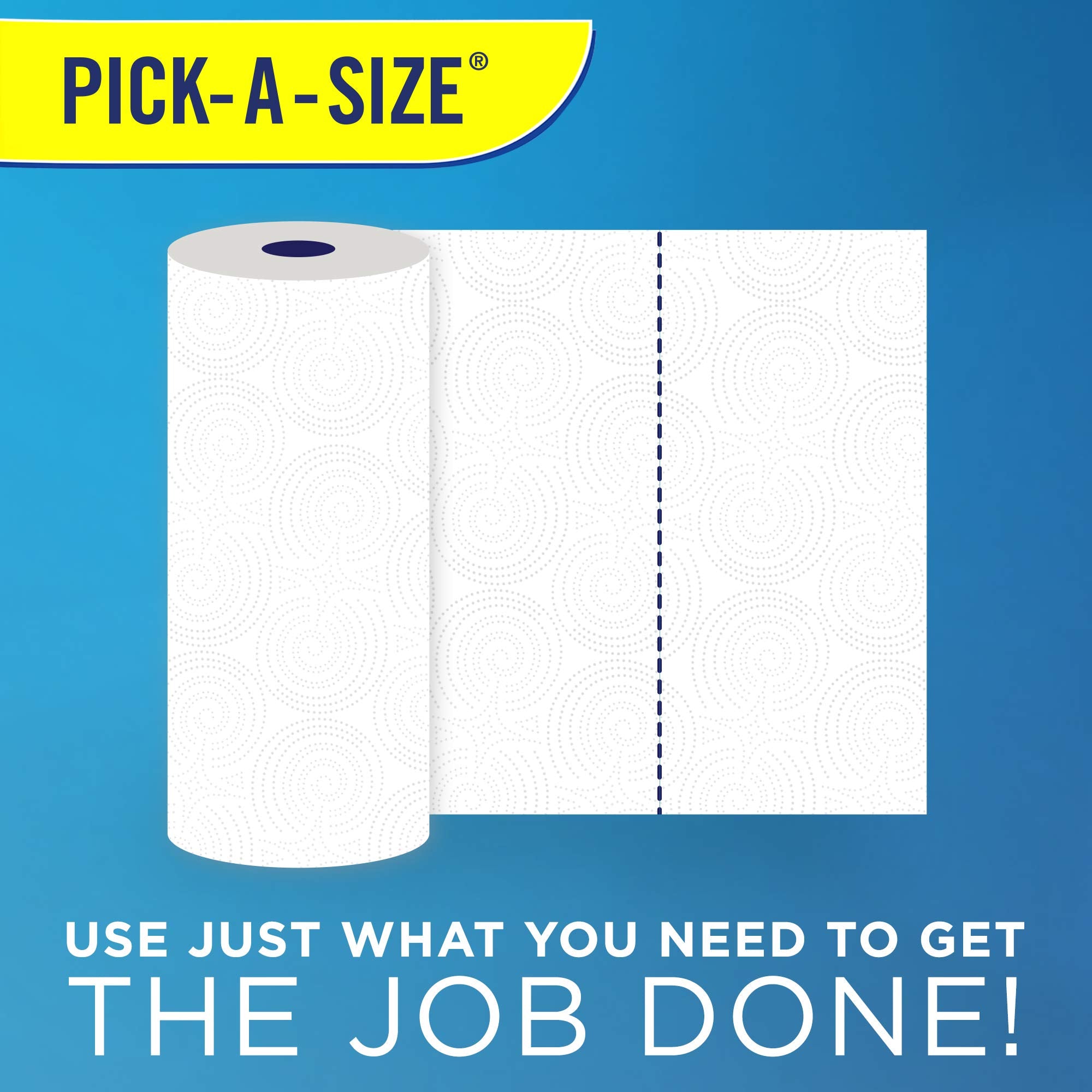 Sparkle Pick-A-Size Paper Towels, 2 Rolls = 4 Regular Rolls (Pack Of 24 Rolls), Everyday Value Paper Towel With Full And Half Sh