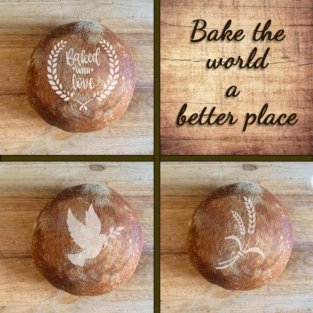 Artisan Bread Stencils For Sourdough - Cake, Pie & Cookie Stencils For Decorating Your Own Unique Design - Baking Stencil Set In