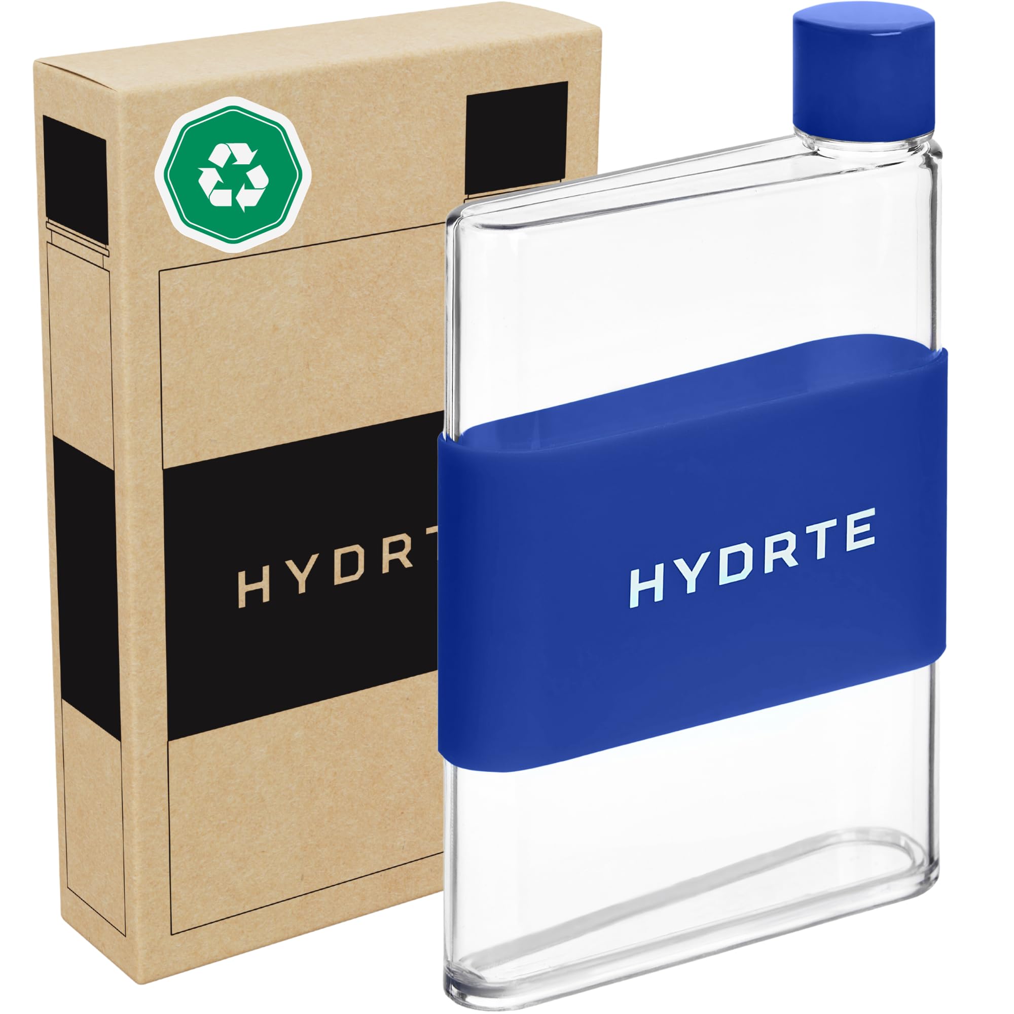 Hydrte Clear Water Bottle  16.2 oz, Professional Cute Water Bottle for Travel, Slim, Lightweight & BPAFree for Travel & Everyd