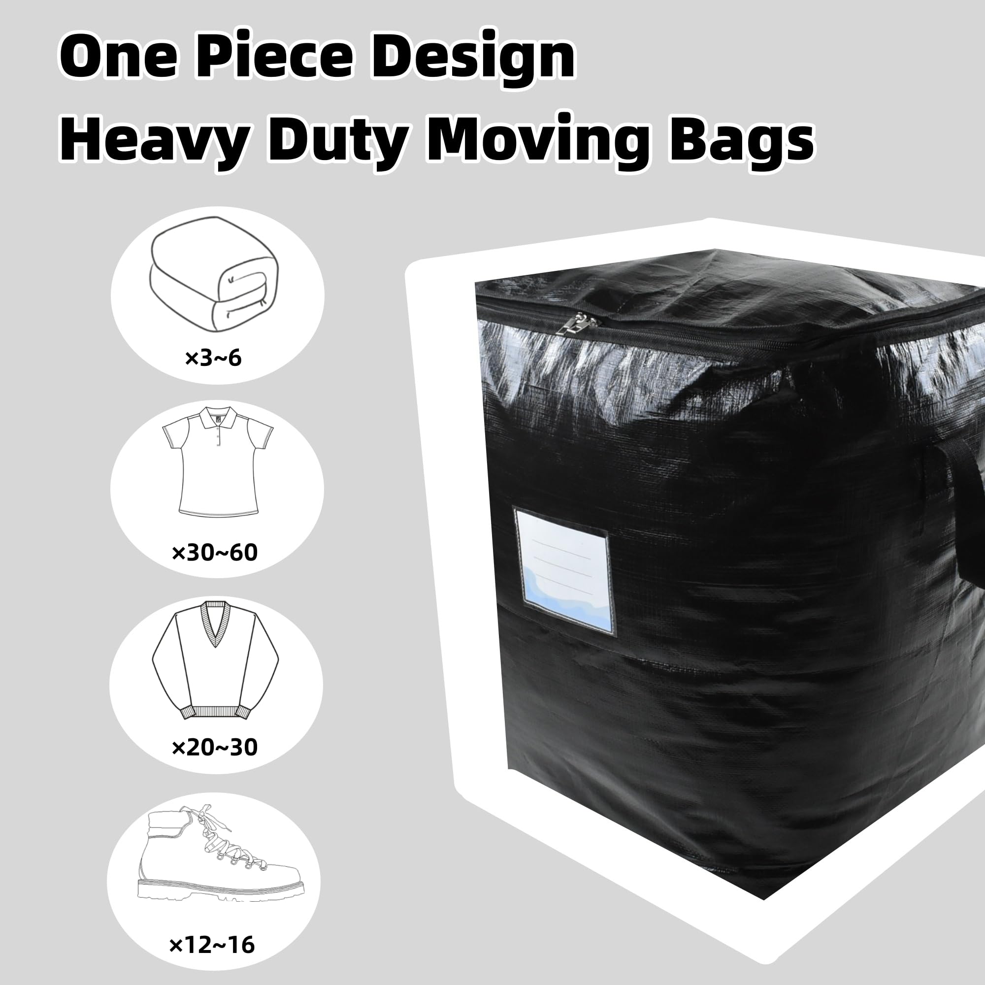91L Storage Bags For Clothes, Moving Bags Heavy Duty Extra Large With Reinforced Handle, Storage Containers For Organizing Beddi