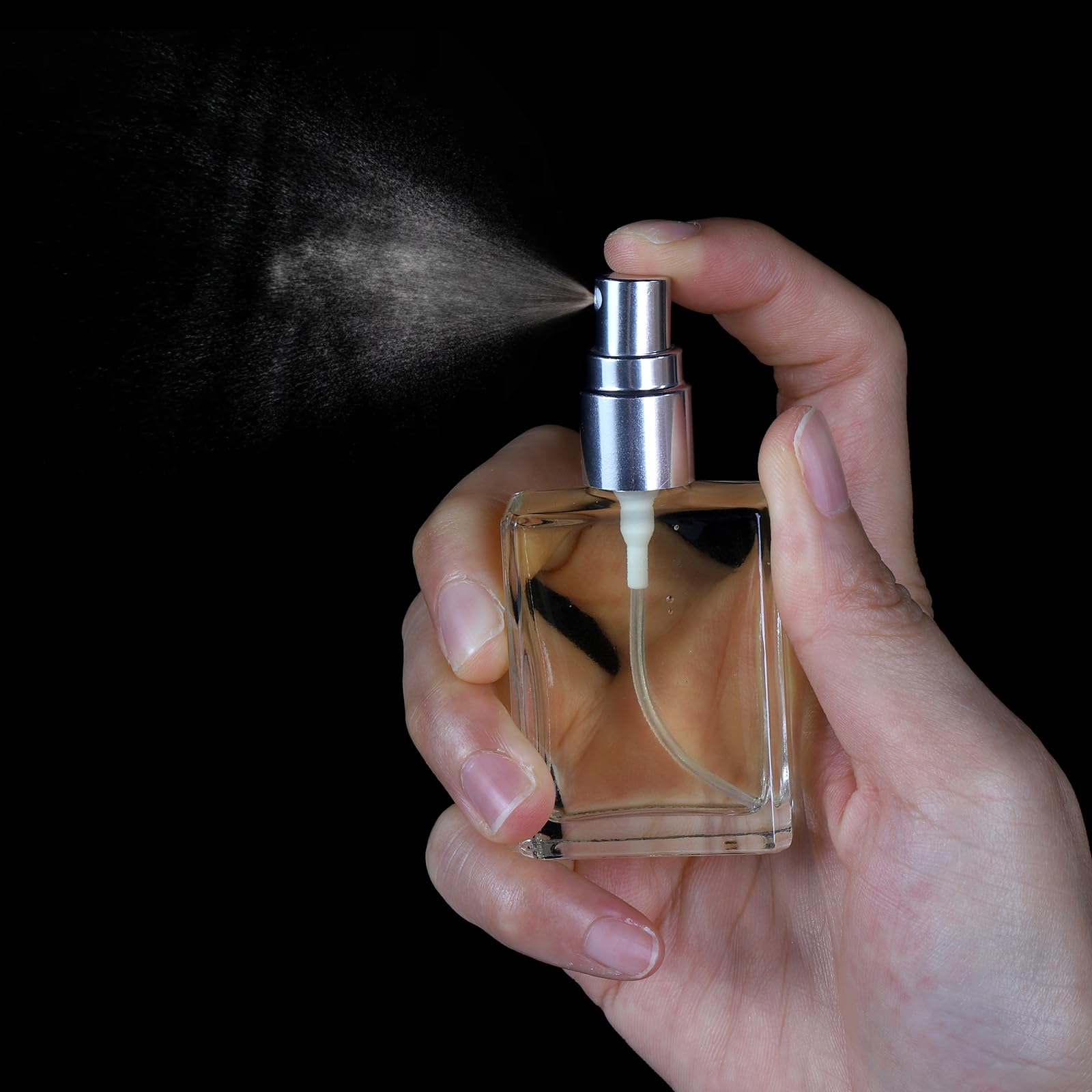 Foraineam 18 Pack Clear Glass Fine Mist Atomizer Spray Bottles, 15Ml Refillable Mini Perfume Bottle, Empty Glass Perfume Atomize