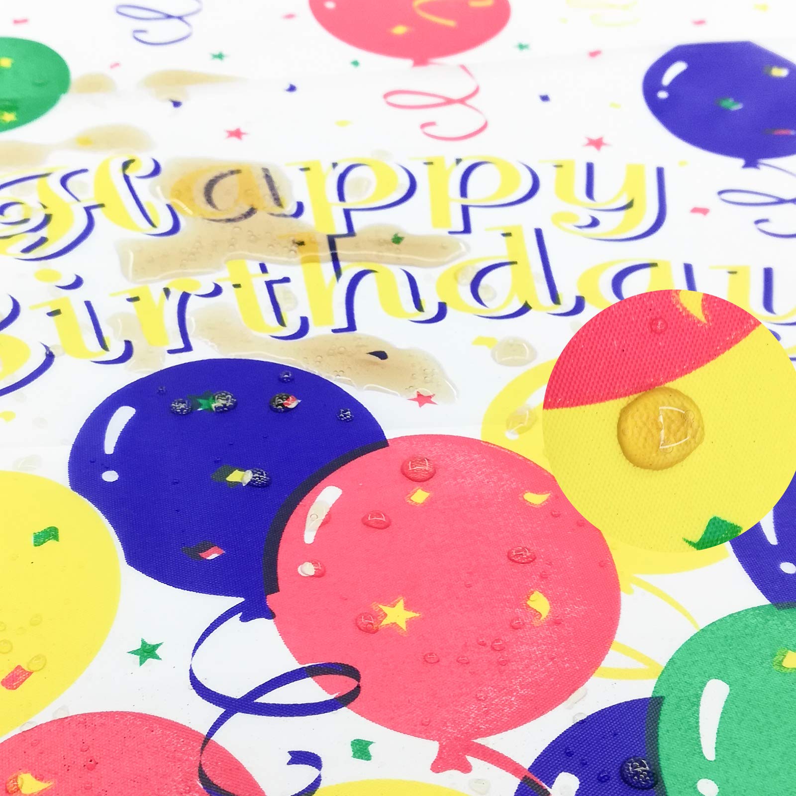 Mulbozy Colorful Balloons Plastic Tablecloth Rectangle - 2 Pcs Party Tablecloth Disposable For Party, Happy Birthday, Baby Showe