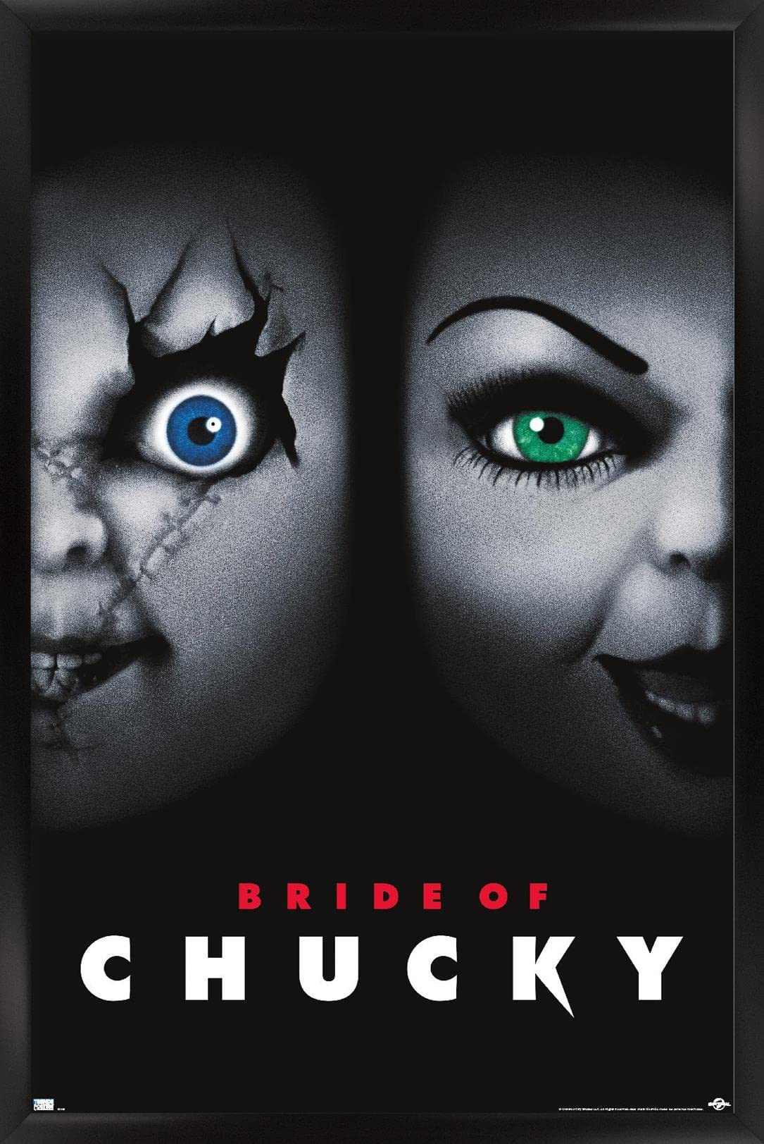 Trends International Child'S Play: Bride Of Chucky - One Sheet Wall Poster, 14.725'' X 22.375'', Black Framed Version