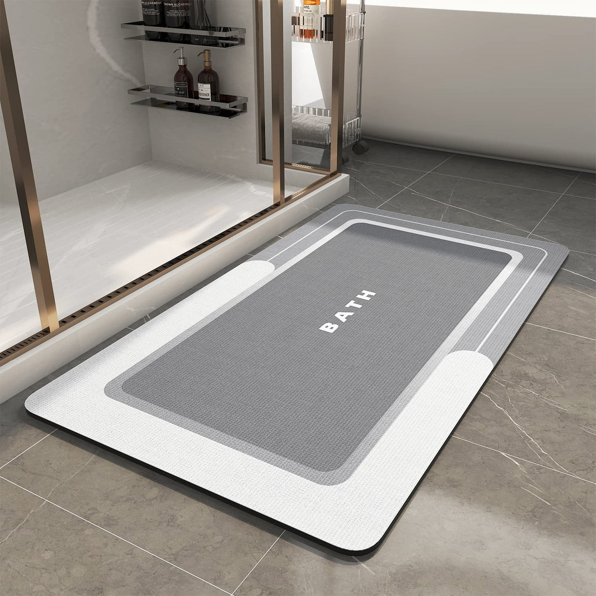 Montvoo-Bath Mat-Bathroom Mat Rug Non Slip Super Absorbent Stain Resistant Quick Dry Thin Bathroom Rug-Bath Mats For Bathroom Fl