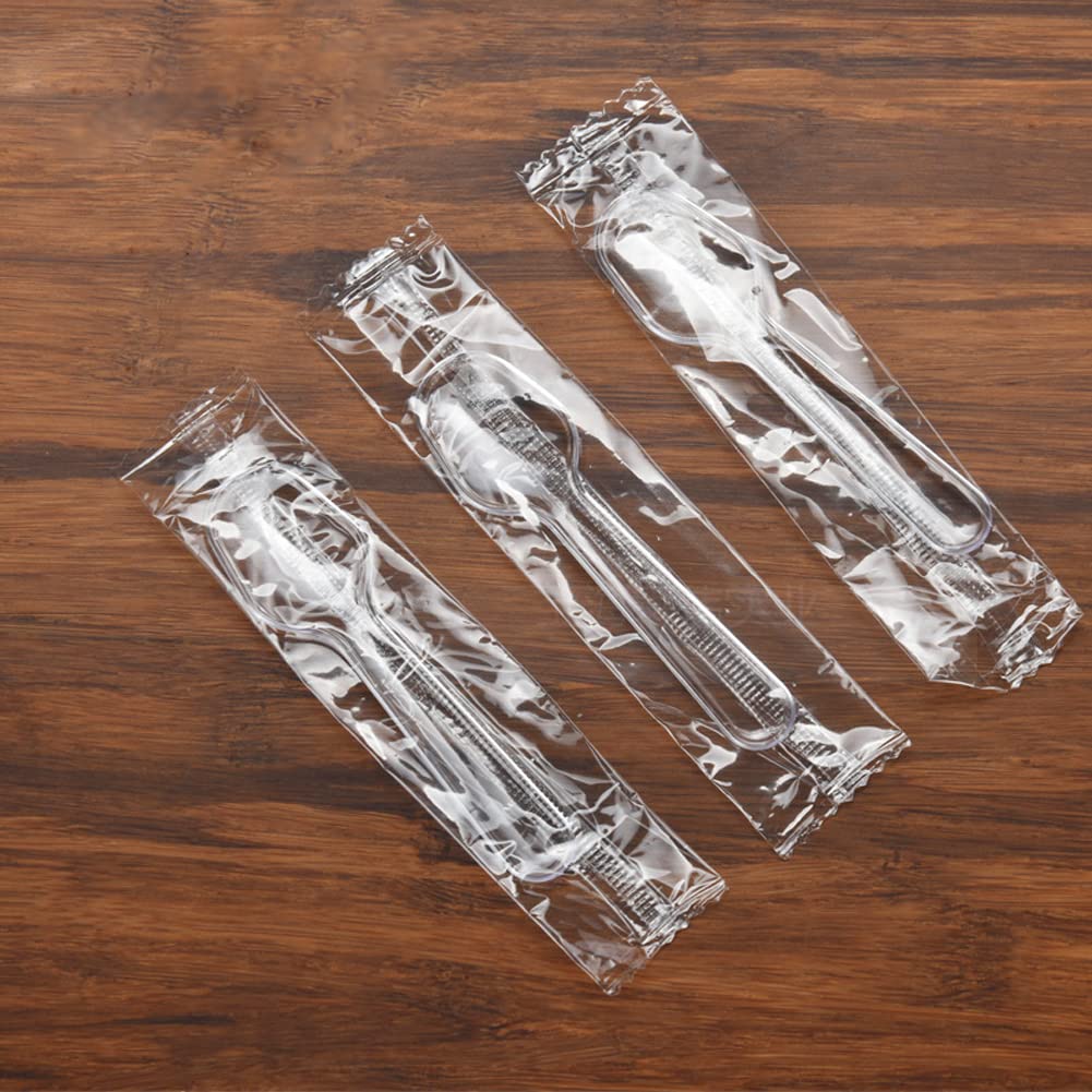 200 Pcs Clear Plastic Spoons Disposable Mini Dessert Spoons For Ice Cream, Cake, Pudding, Yogurt, Appetizer (2.95 Inch)