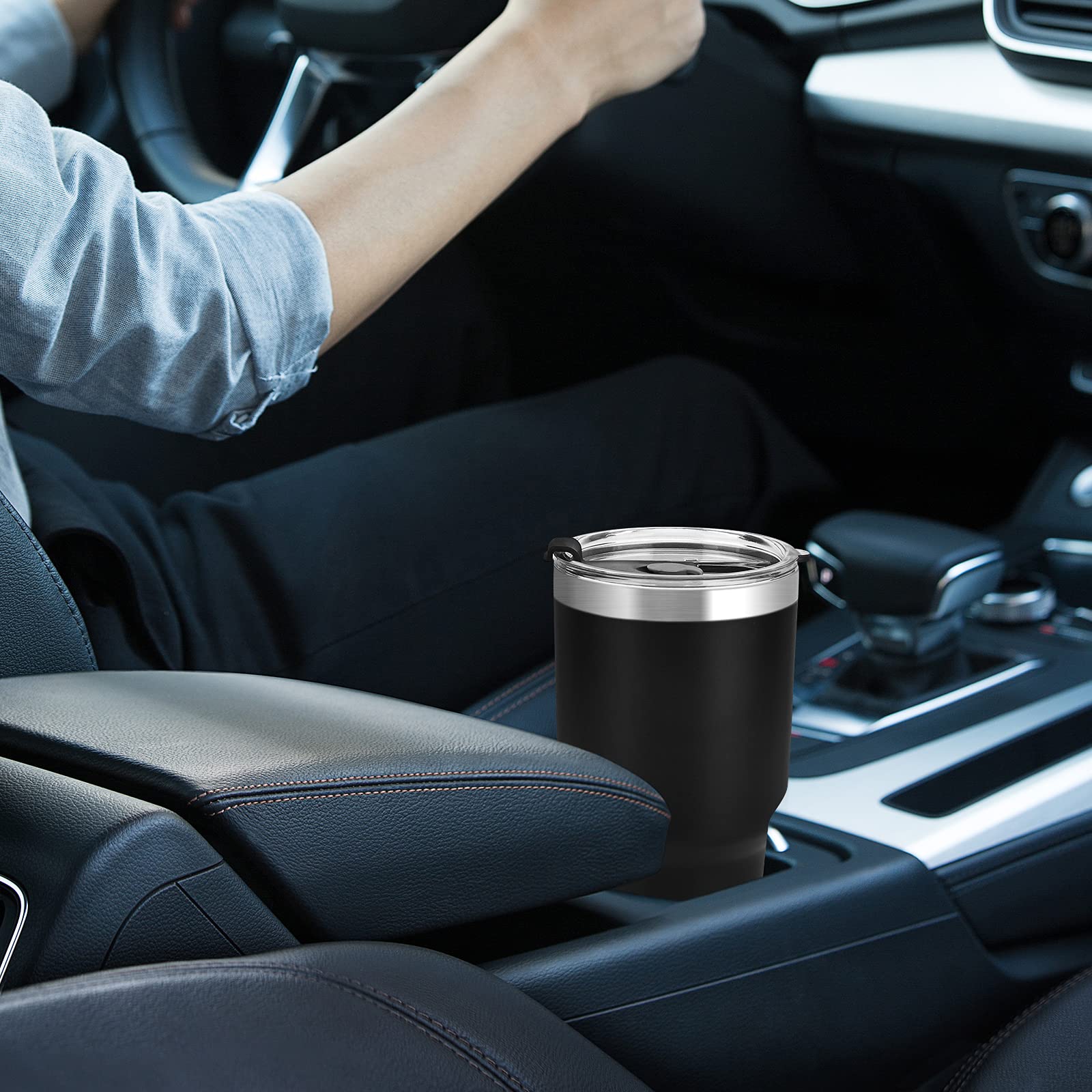 Lifecapido 30Oz Stainless Steel Tumbler, Insulated Coffee Tumbler Cup, Double Wall Vacuum Insulated Travel Tumbler With Lid And