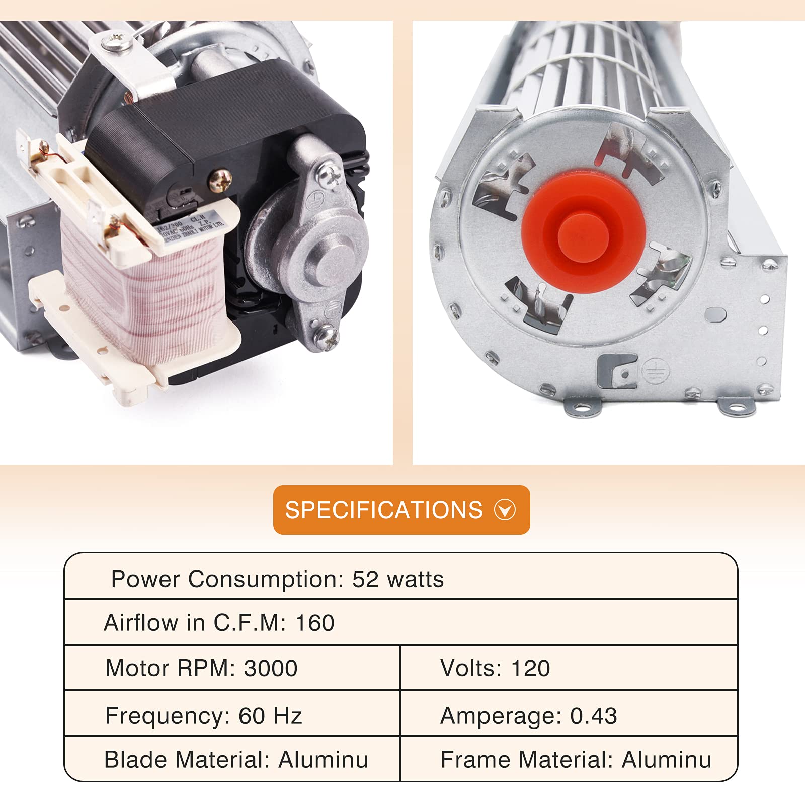 Adviace BKT BK Blower Fan Kit for Desa Tech, FMI, Vanguard, Vexar & Astria Fireplaces, GA3650 GA3700 GA3750 GA3650T GA3700T GA37