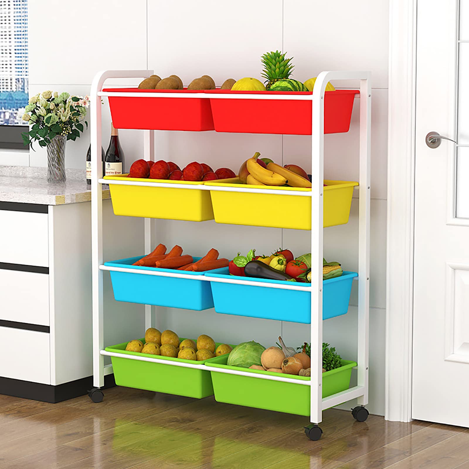 Wuweot 5 Pack Large Storage Bins, 15'' X 11.5'' Plastic Stackable Classroom Organizer, Multipurpose Toy Basket For Classroom, Nu