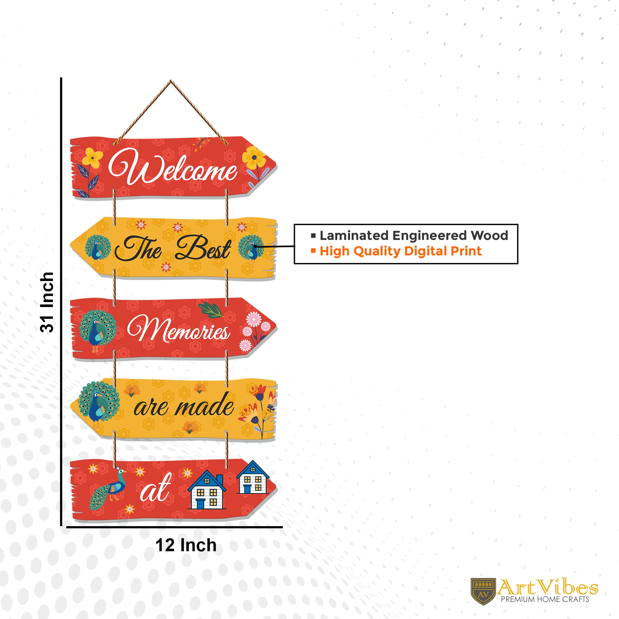 Artvibes Home Quotes Decorative Art MDF Wooden Wall Hanger for Living Room | Bedroom | Gifts | Decorative Hangings for Home Dcor