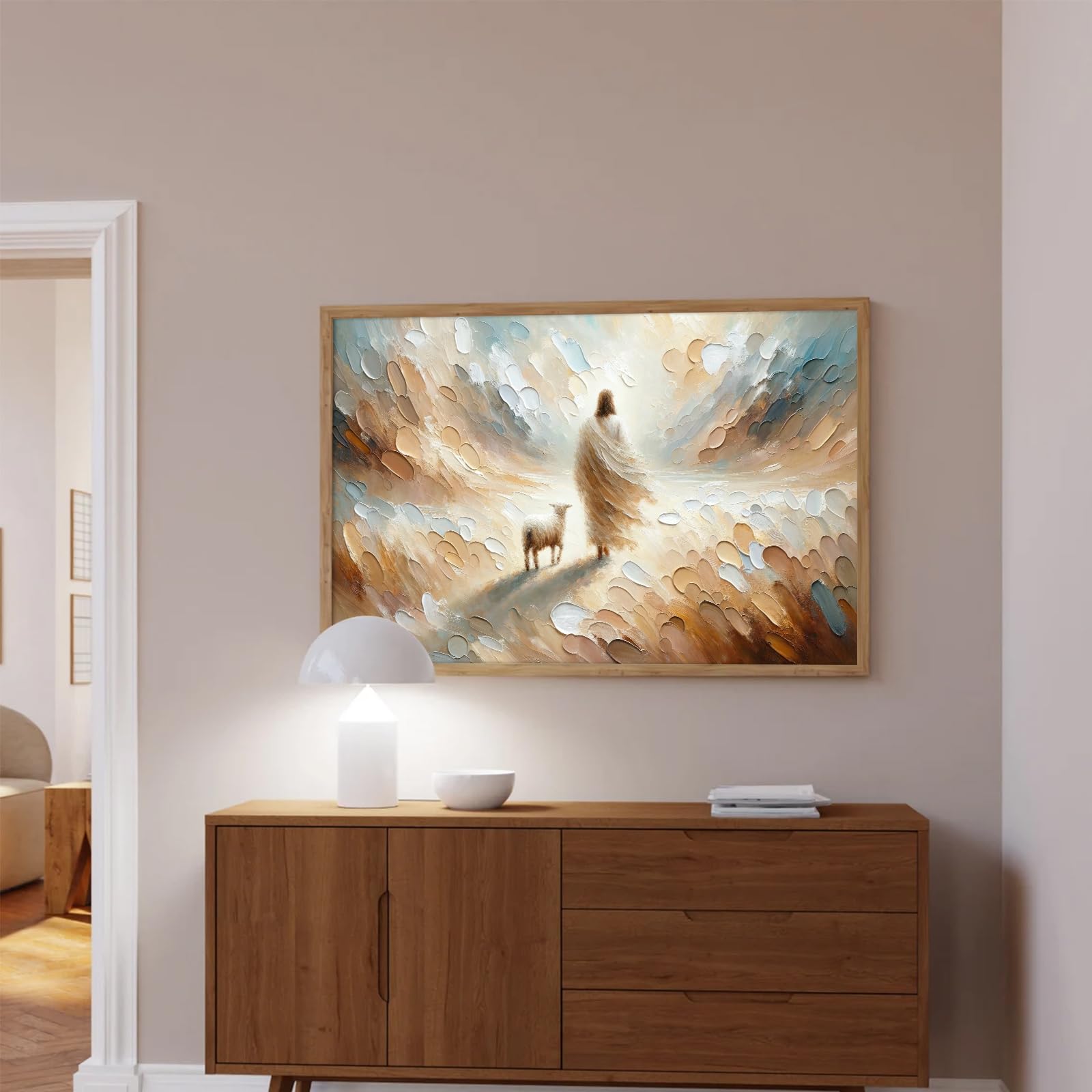 Jesus Lamb Wall Art Painting Set Of One Christian Scripture Wall Decor Pictures The Lost Sheep Poster Bible Verse Canvas Wall Ar