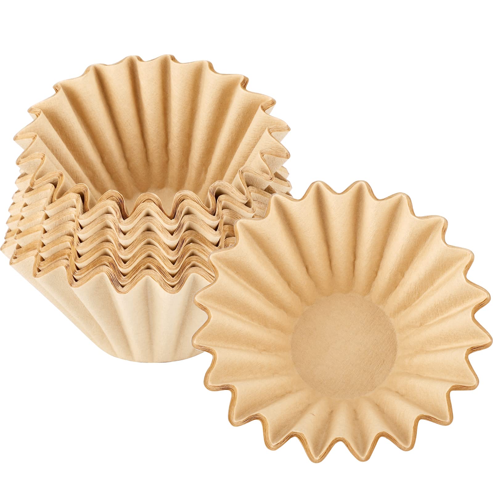 Eusoar 1-2 Cup Unbleached Coffee Filters, Pack Of 200 Disposable Natural Brown Paper Basket Filters, For Small Basket Style Sing