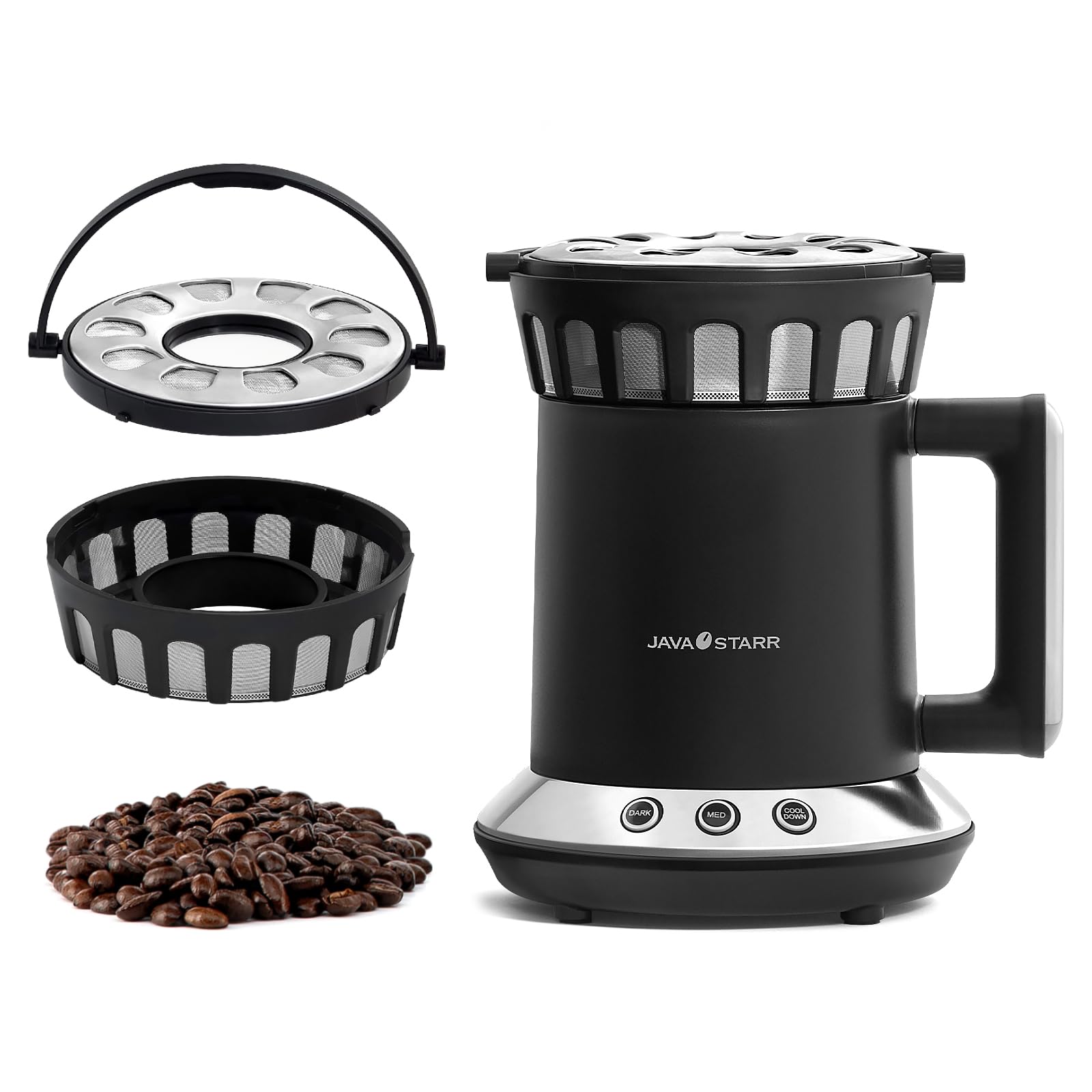 Javastarr Electric Coffee Roaster Machine For Home Use 1200W,Coffee Bean Roaster Machine For Home Use With Two Optional Baking M