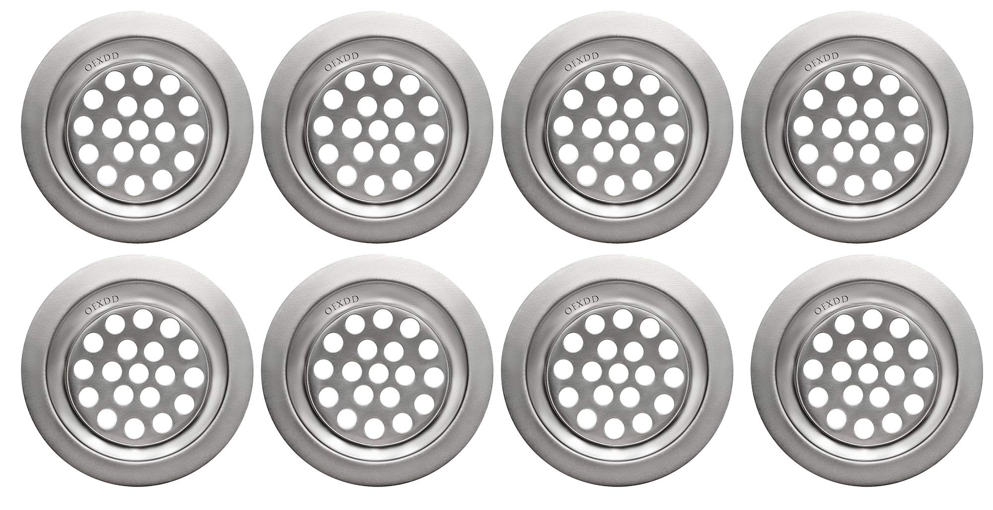 Bathtub Sink Metal Hair Protector Small Drain Basket Stopper - Pack Of 8 - Bathroom Tub Stainless Strainer Kitchen Sink Drain Ca