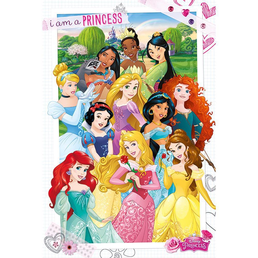 Pyramid International I Am A Princess Maxi Poster, Wood, Multi-Colour, 61 X 91.5 Cm