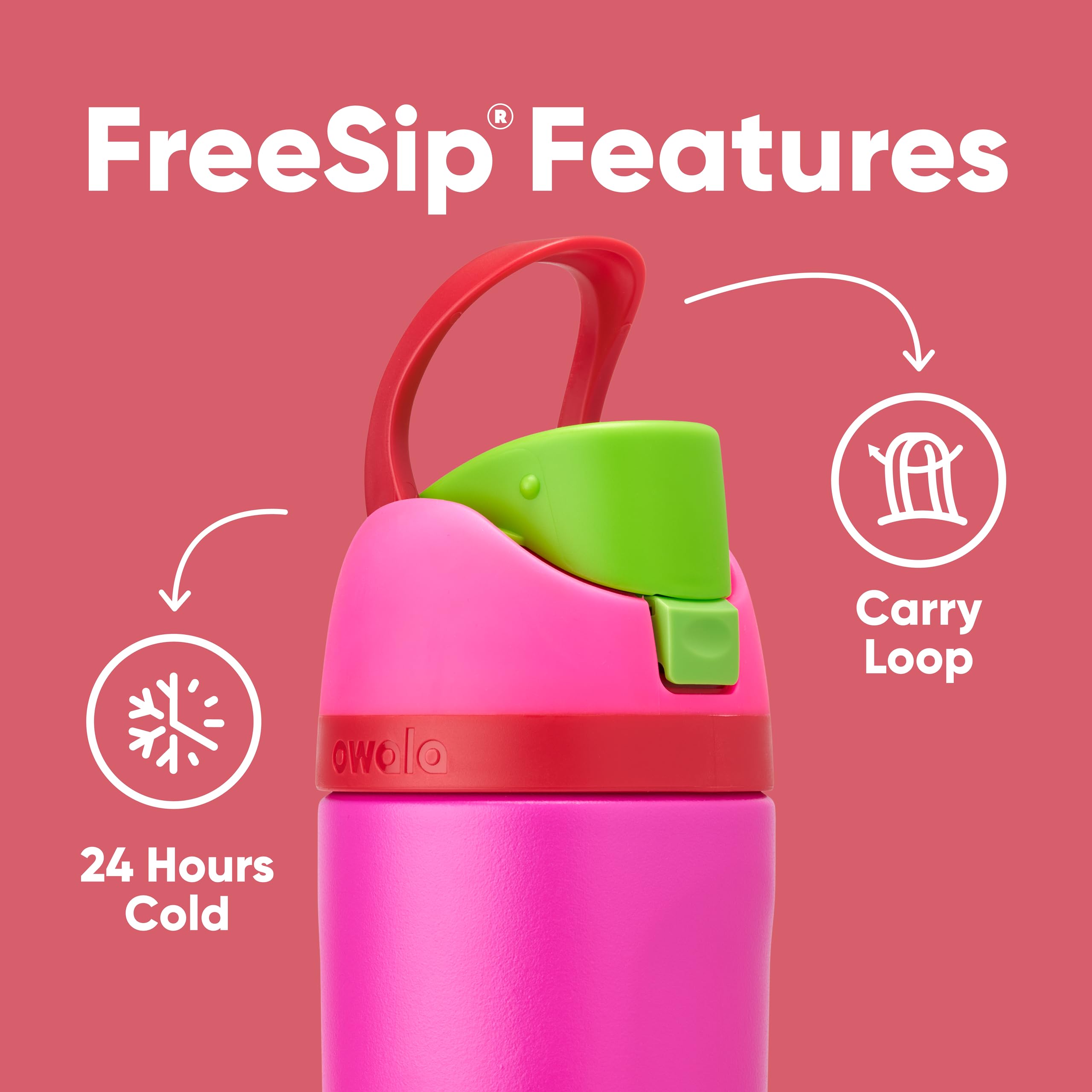 Owala Kids Freesip Insulated Stainless Steel Water Bottle With Straw For Sports, Travel, And School, Bpa-Free Sports Water Bottl