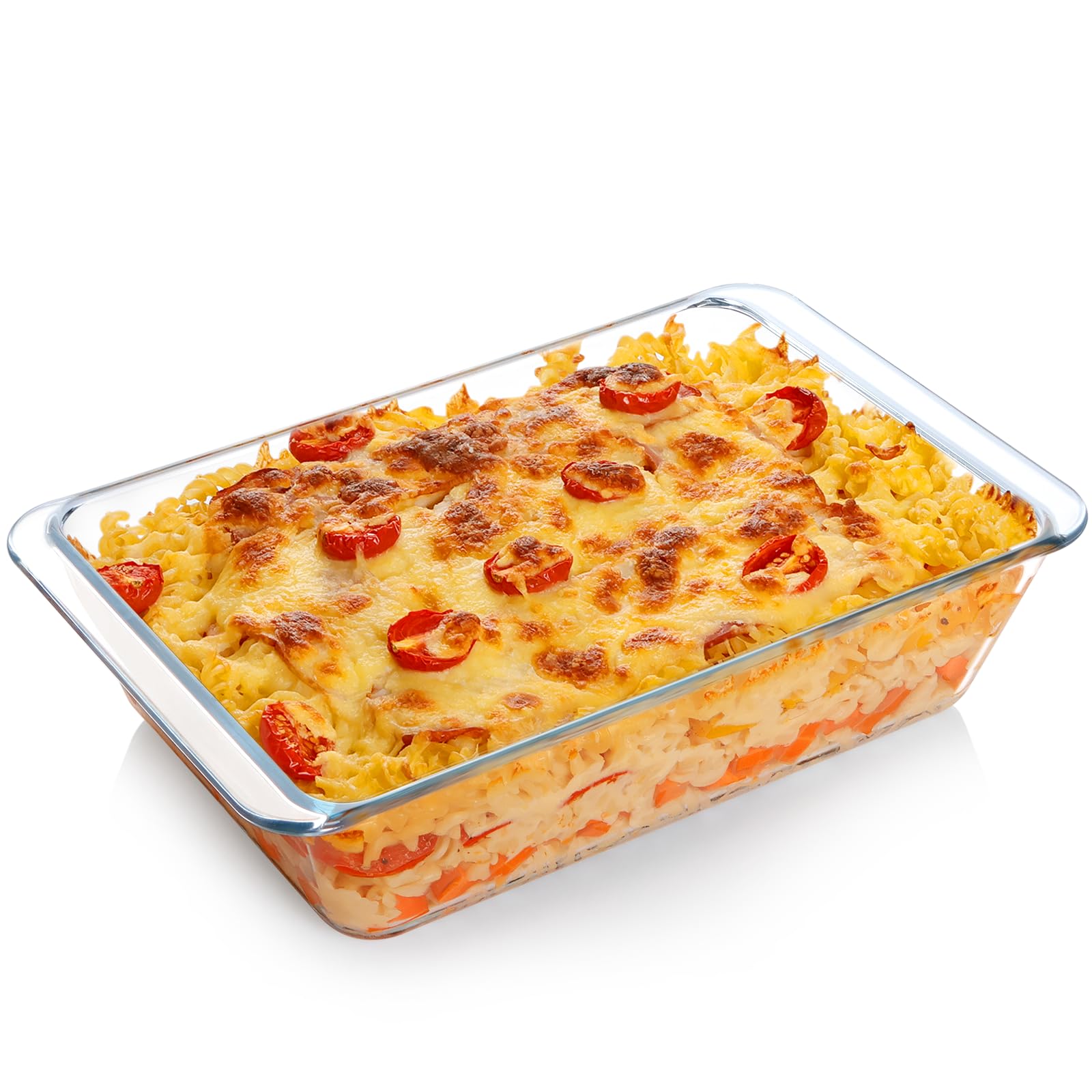 NUTRIUPS 3.7QT Deep Glass Baking Dish, Rectangular Glass Baking Pan