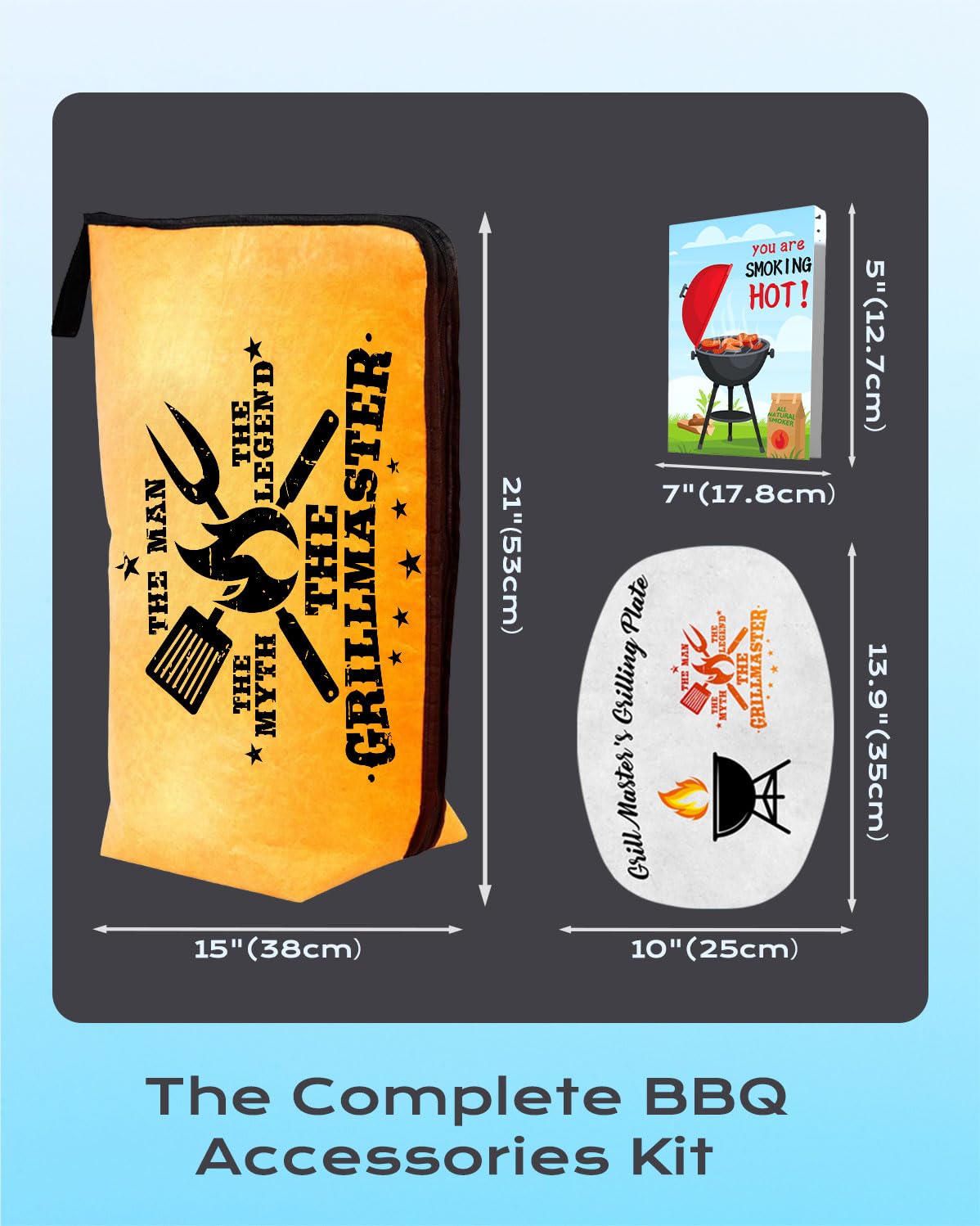 Giftaroo Smoker Accessories BBQ Blanket & Tray Grill Master Gifts for Husband, Unique Christmas & Birthday Outdoor Barbecue Acce