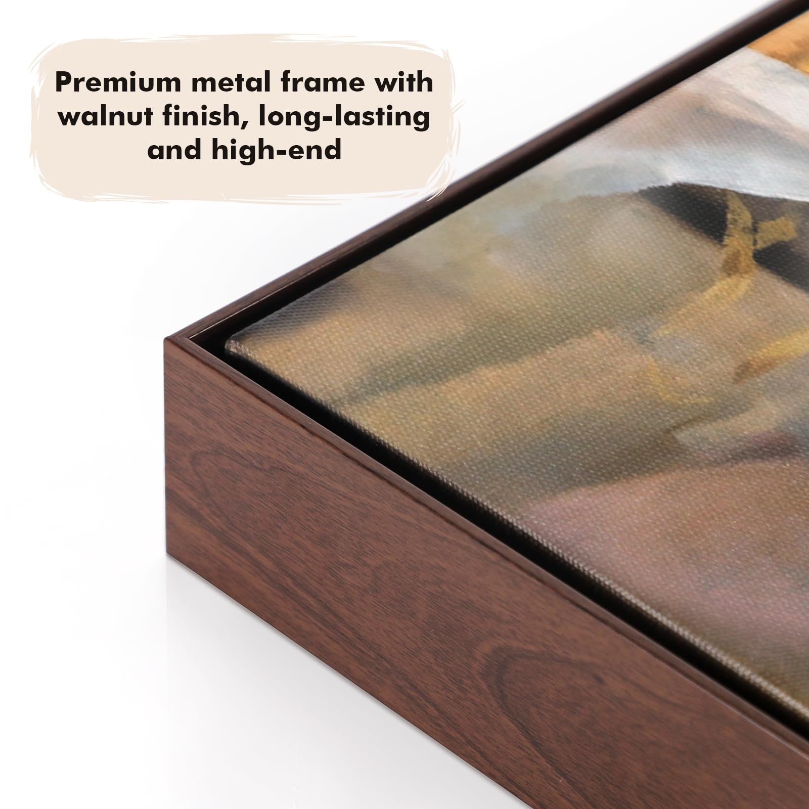 Folkor Metal Floating Frame For 24X24 Canvas Oil Paintings, Diy Canvas Frame With 1.5'' Deep, Floater Frame For Canvas Prints Wa