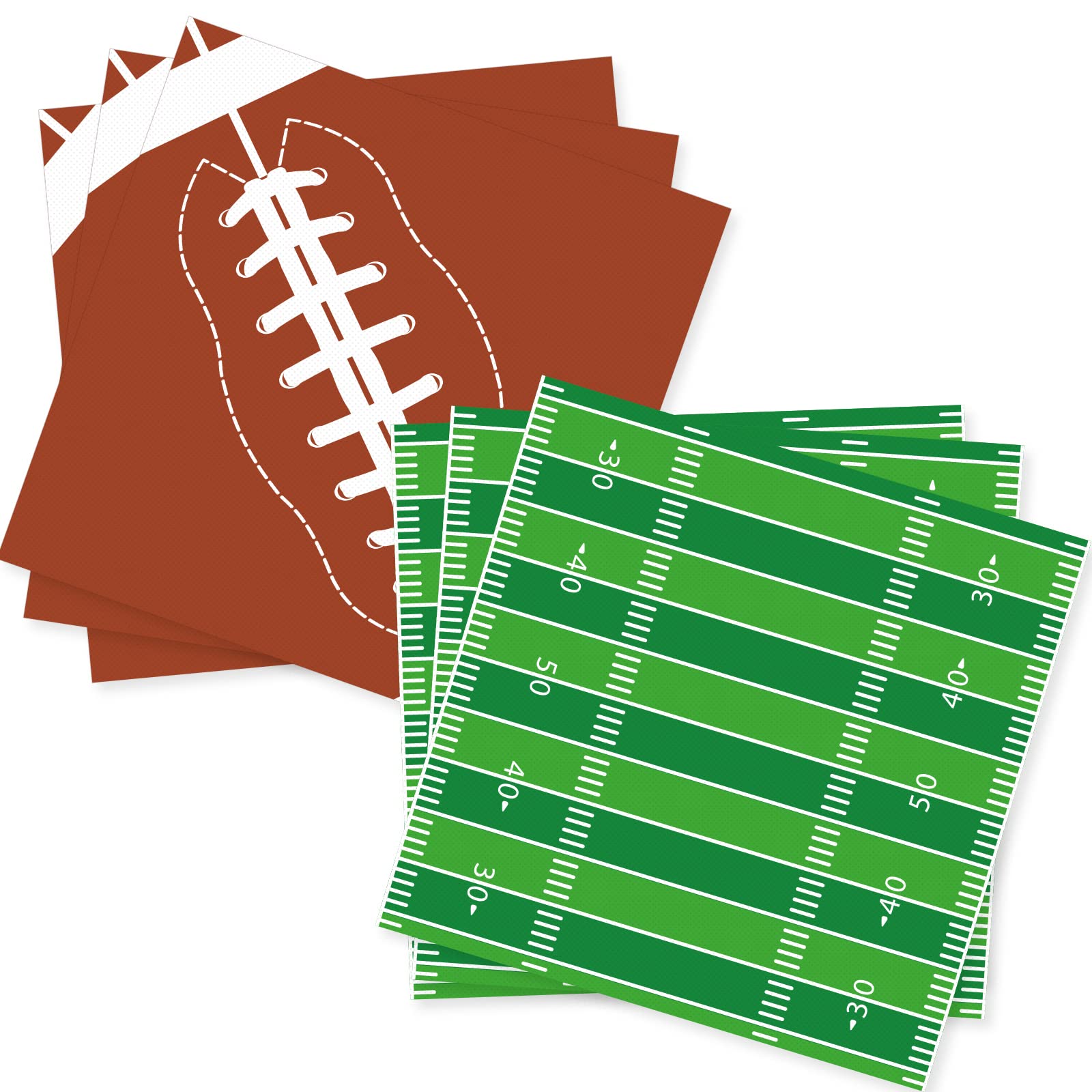 100Pcs Football Napkins Football Party Supplies Decorations Disposable Paper Napkins Set For Sport Football Frenzy Game Time Tai