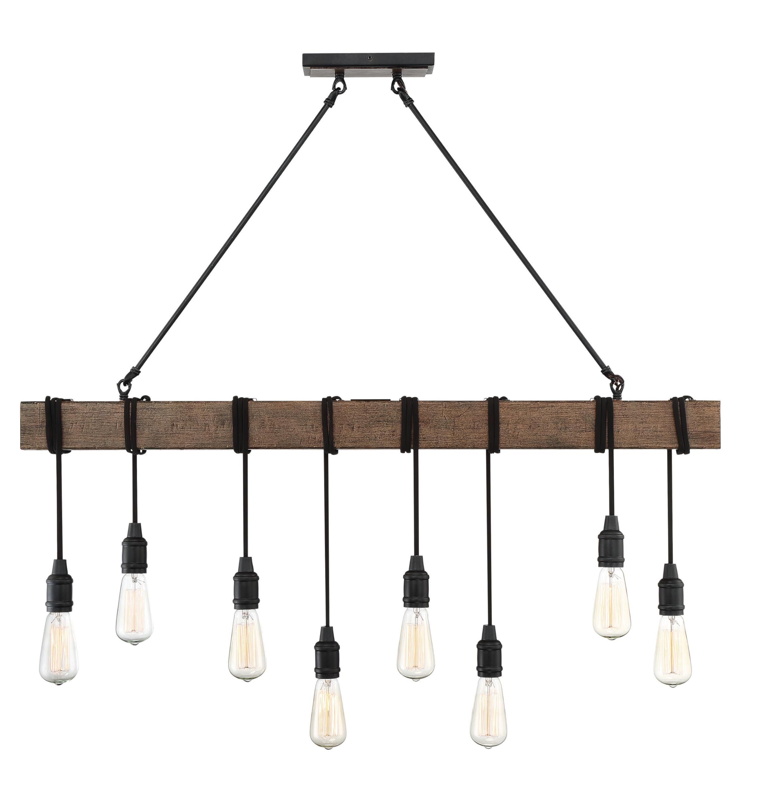 Savoy House Burgess 42 in. W x 38.25 in. H 8-Light Durango Linear Chandelier 1-990-8-41