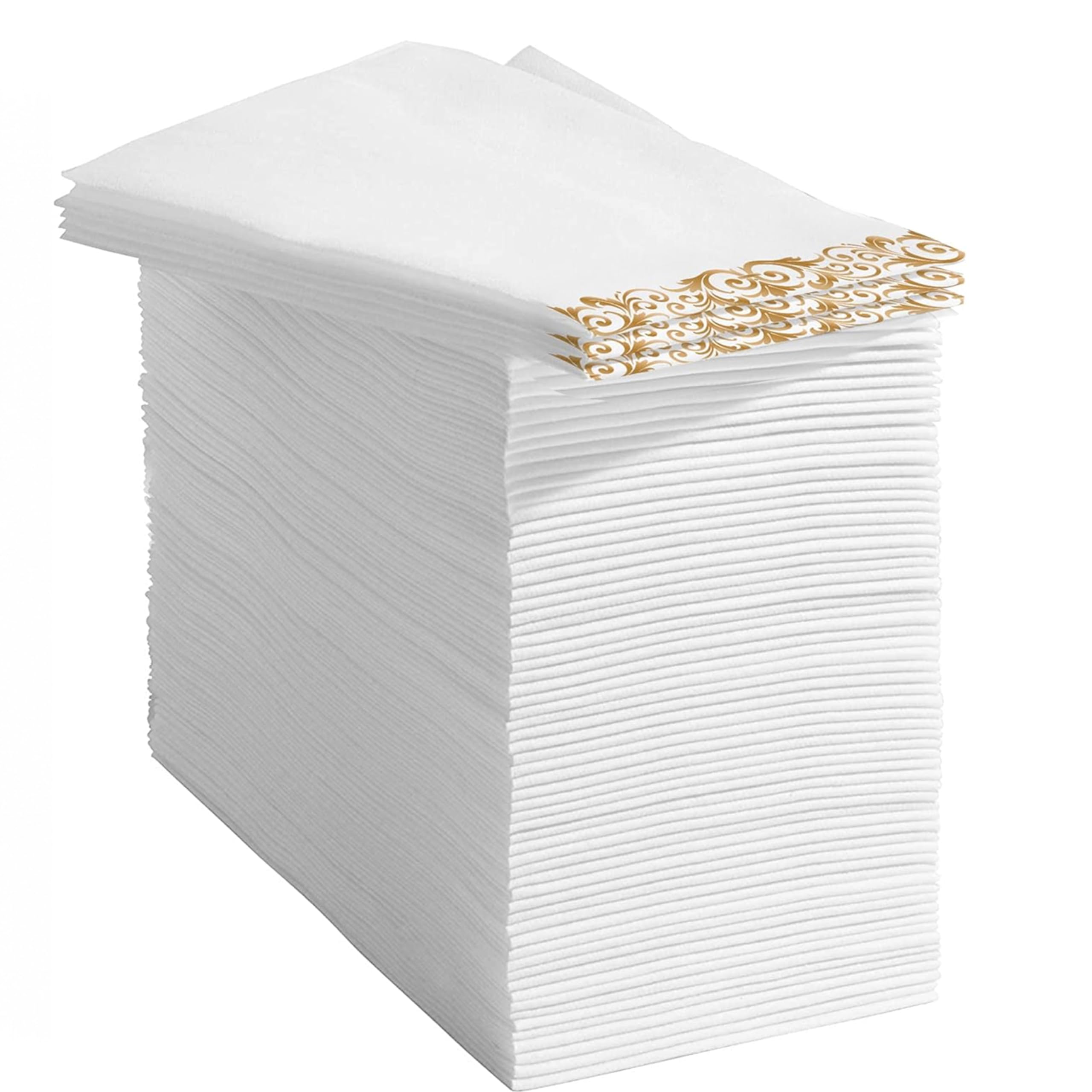 Prestee 50 Linen Feel Disposable Napkins For Bathroom, Weddings, Parties, And Dinners