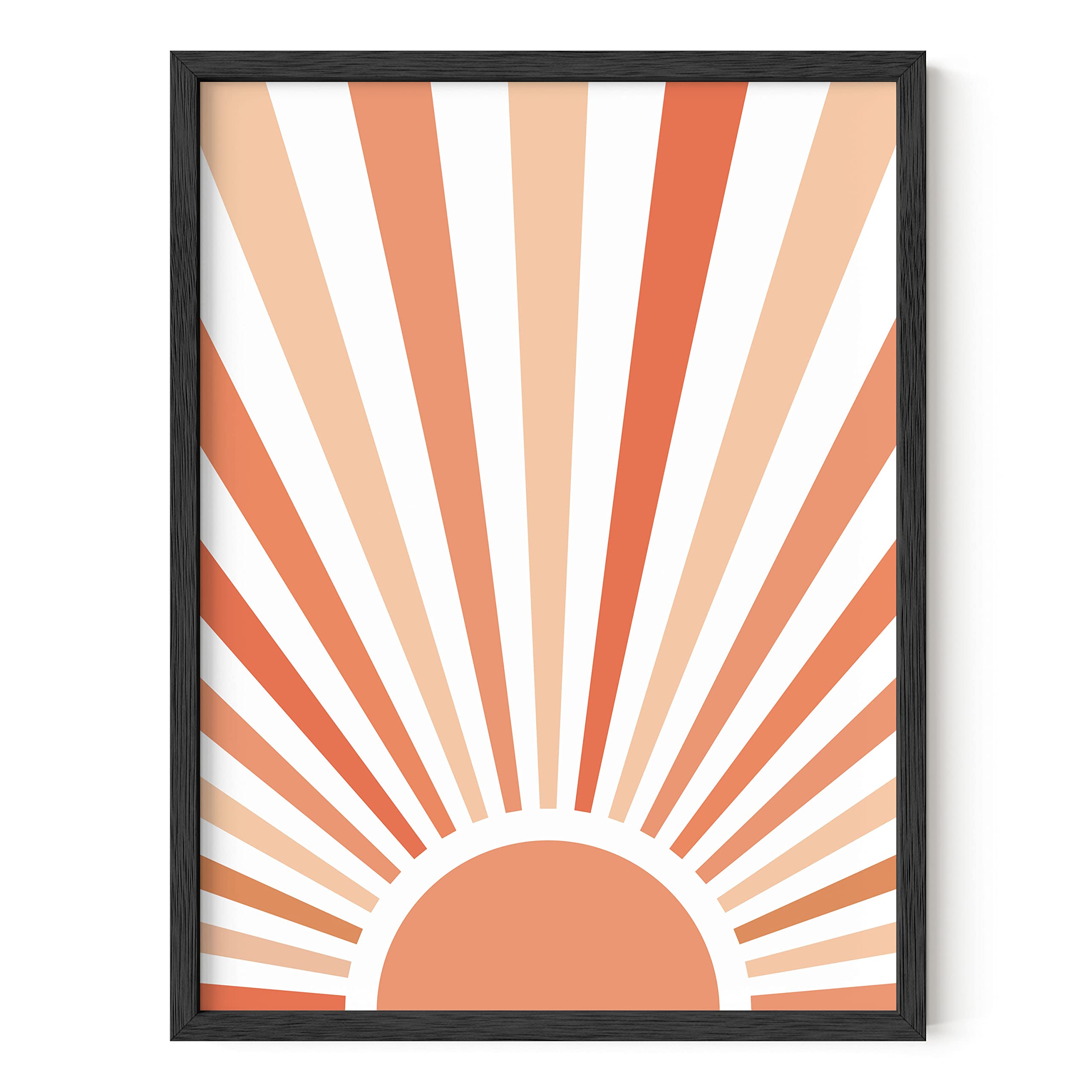 Haus And Hues Sun Art Prints Mid Century Modern Wall Decor - Terracotta Sun Poster And Boho Sun Wall Decor  Boho Prints Terracot
