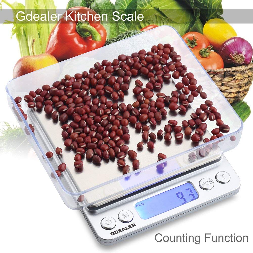 Gdealer Food Scale, 0.001Oz/0.01G Precise Digital Kitchen Scale Gram Scales Weight Food Coffee Scale Digital Scales For Cooking