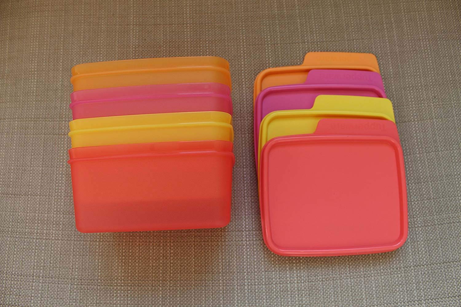 Tupperware Keep Tab Plastic Container Set, 500Ml, Set Of 4, Multicolor