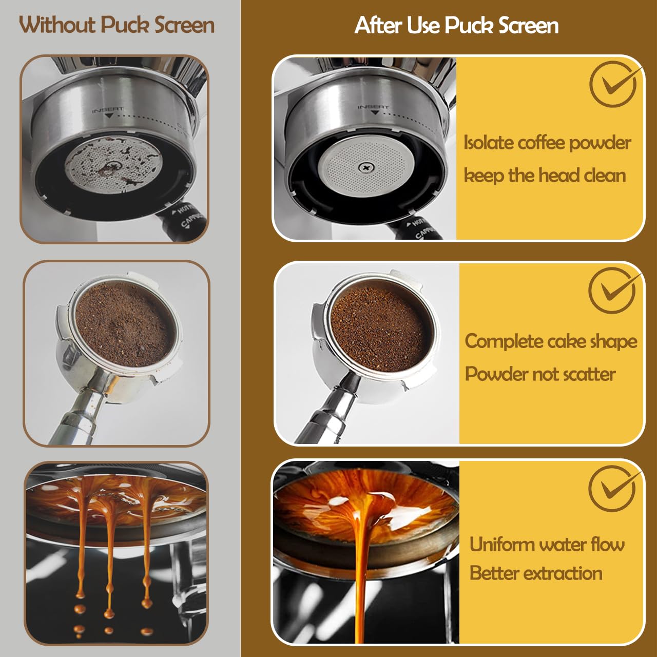 Puck Screen 51Mm Reusable Puck Screen For Espresso Portafilter, 1.7Mm Thickness 150M 316 Stainless Steel Screen Filter Basket Co