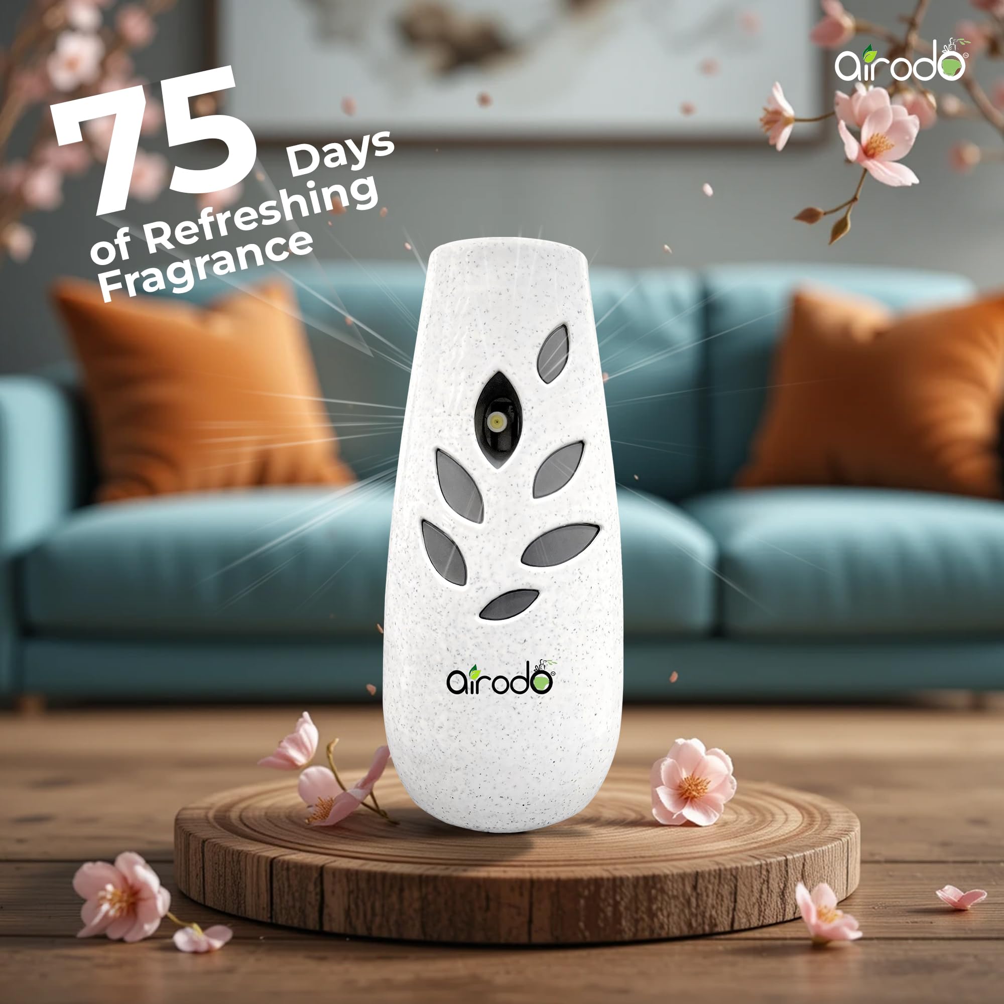 Airodo Black Matic Air Freshner With Dual Technology Oud & Musk With Long Lasting Fragrance 235 Millilitre Booster Upto 75 Days