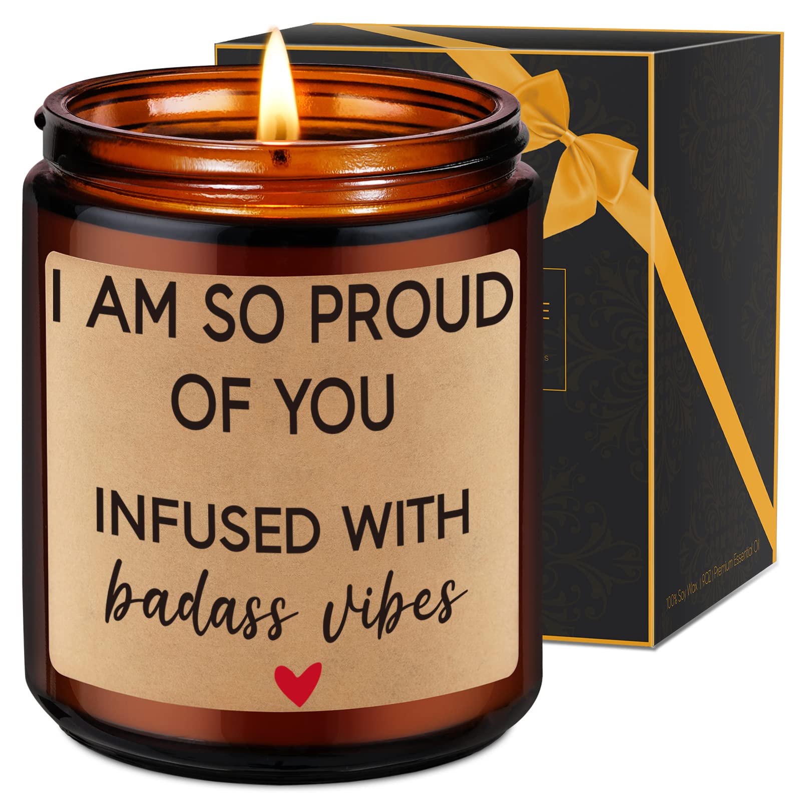 Fairys Gift Badass Scented Candles - Proud of You Gifts for Her, Him - Graduation, Divorce, Congratulations Gifts for Women, Me