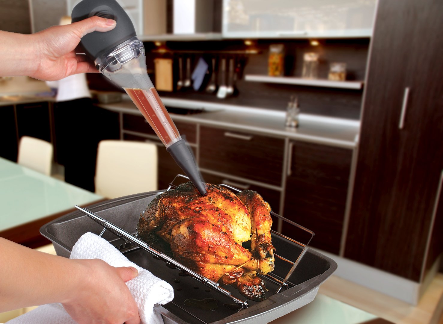 Dexas Fill-A-Baster Refillable Basting Bulb And Brush, Gray, Gb3-432