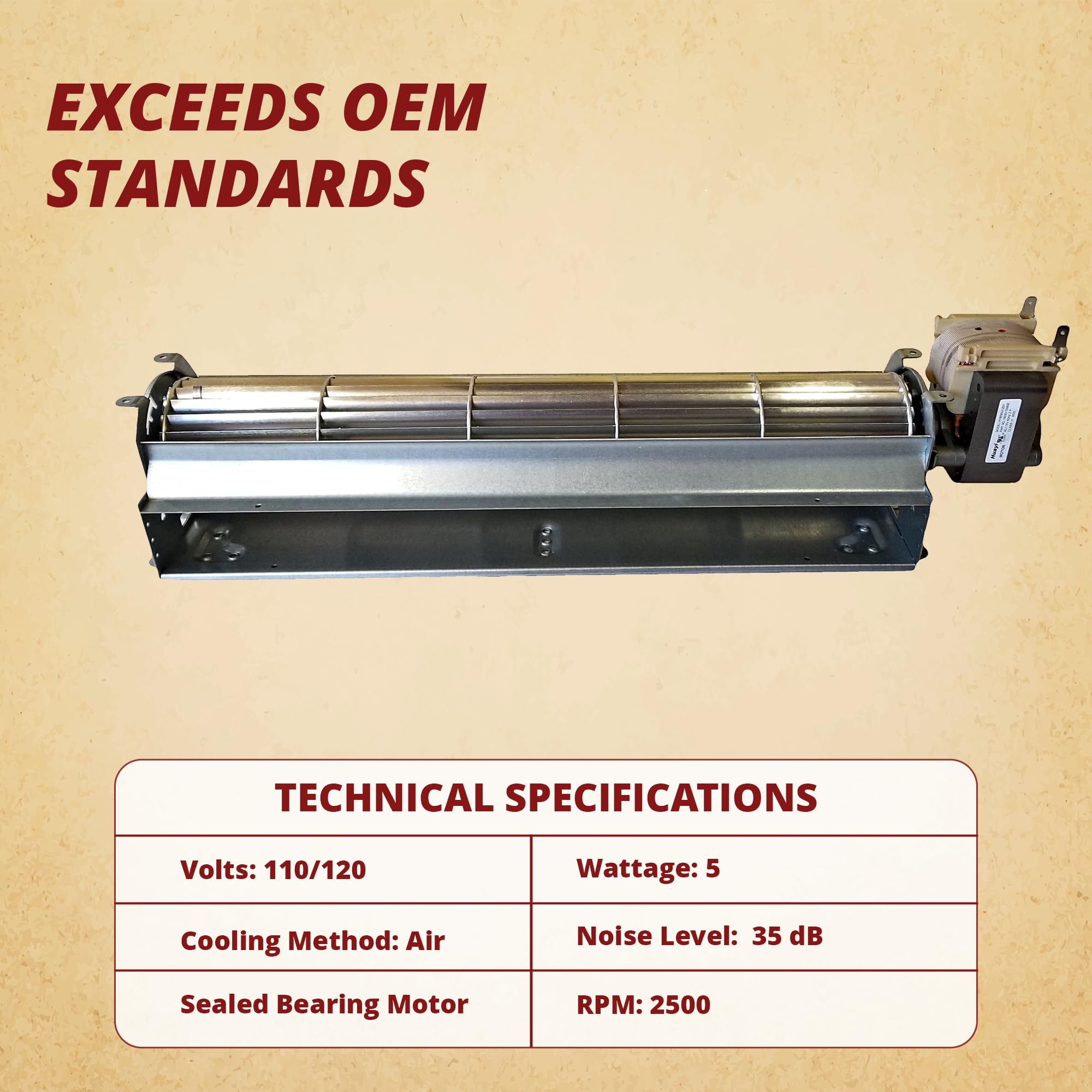 PelPro SRV7000-659 Convection Distribution Room Air Blower Fan Fits PP60 Pleasant Hearth PH35PS, PH50CABPS, PH50PS Quadrafire Ou