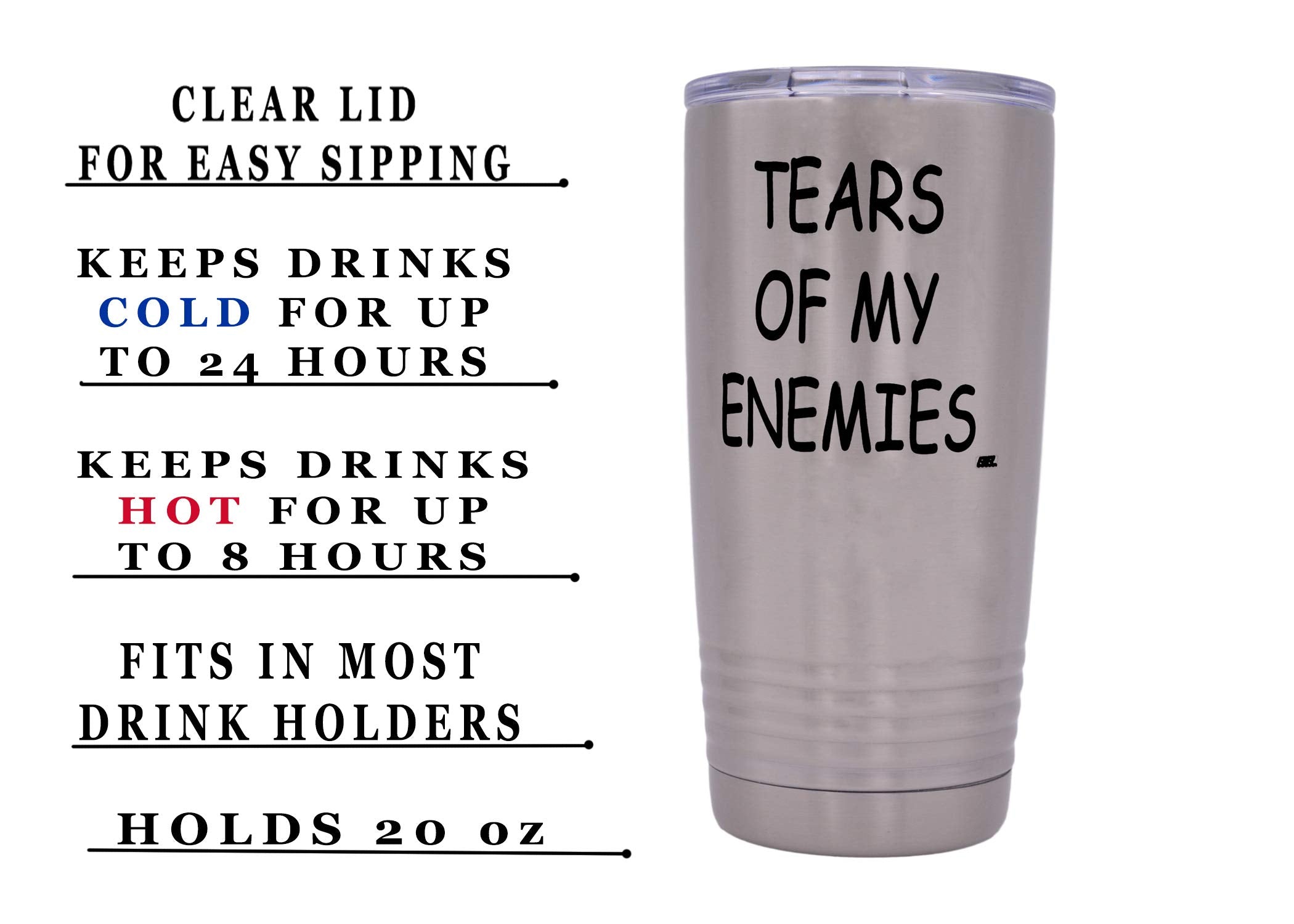 Rogue River Tactical Funny Sarcastic Office Work 20 Oz. Travel Tumbler Mug Cup W/Lid Vacuum Insulated Hot Or Cold Tears Of My En