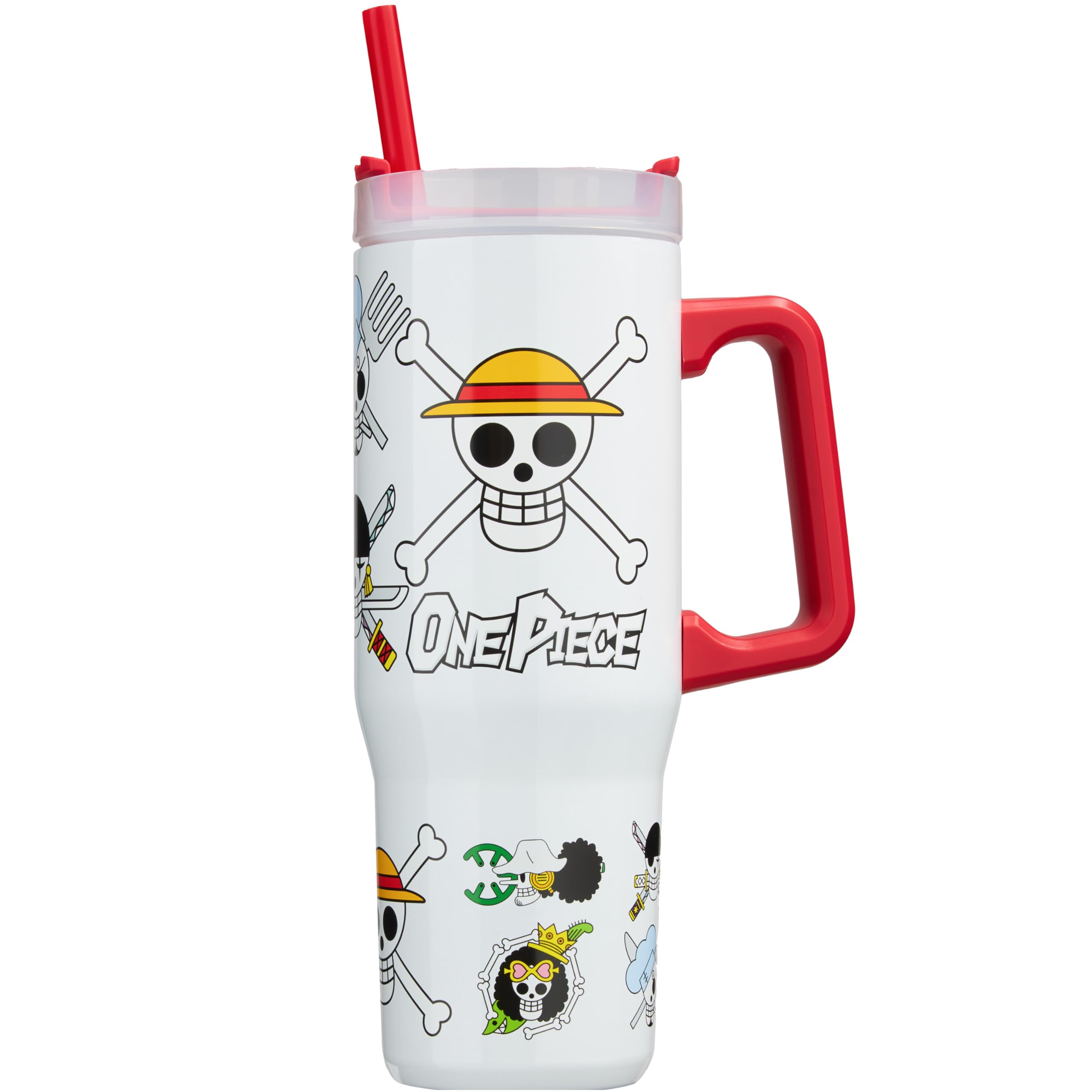 Get Trend One Piece Tumbler with Handle and Straw 32 oz, Keeps Hot 8 Hrs, Cold 12H & Ice 42H, BPAFree Insulated Stainless Steel