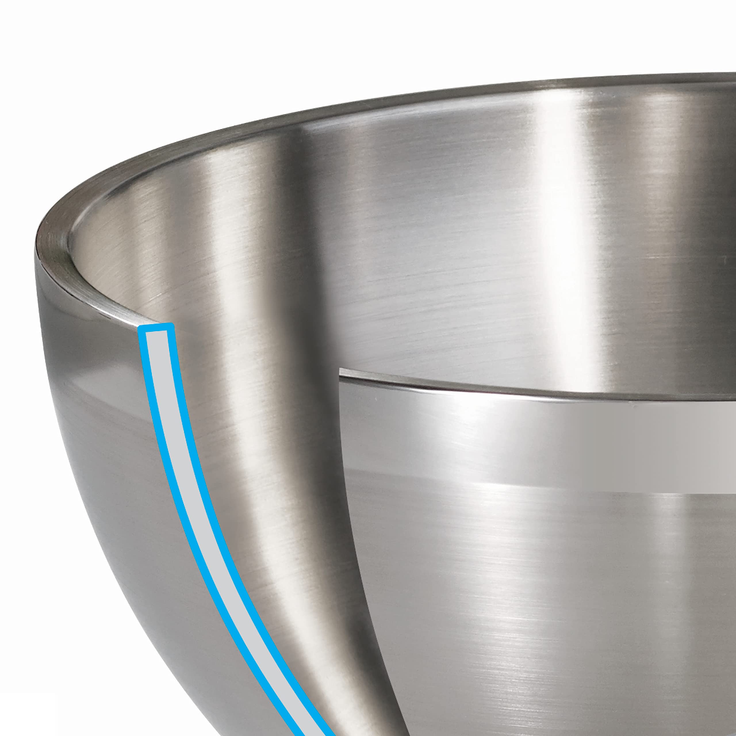 Tramontina Stainless Steel Mixing Bowls - 3-Pack, Double Wall, Durable Design, Model 80202/008DS