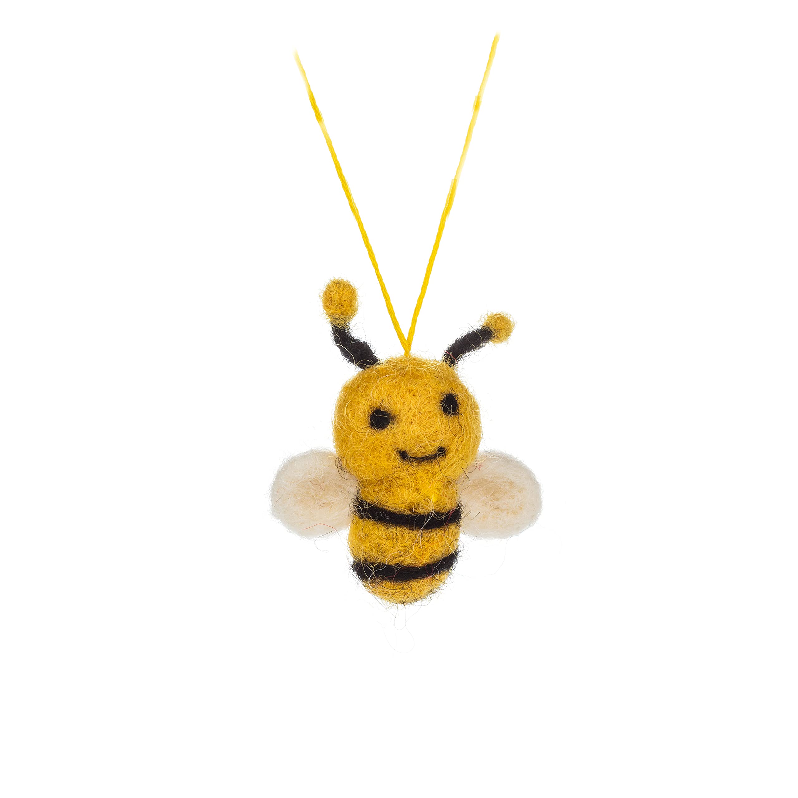Abbott Collection Mini Queen Bee Ornament, Wool Felt, 1 Piece (2 H)