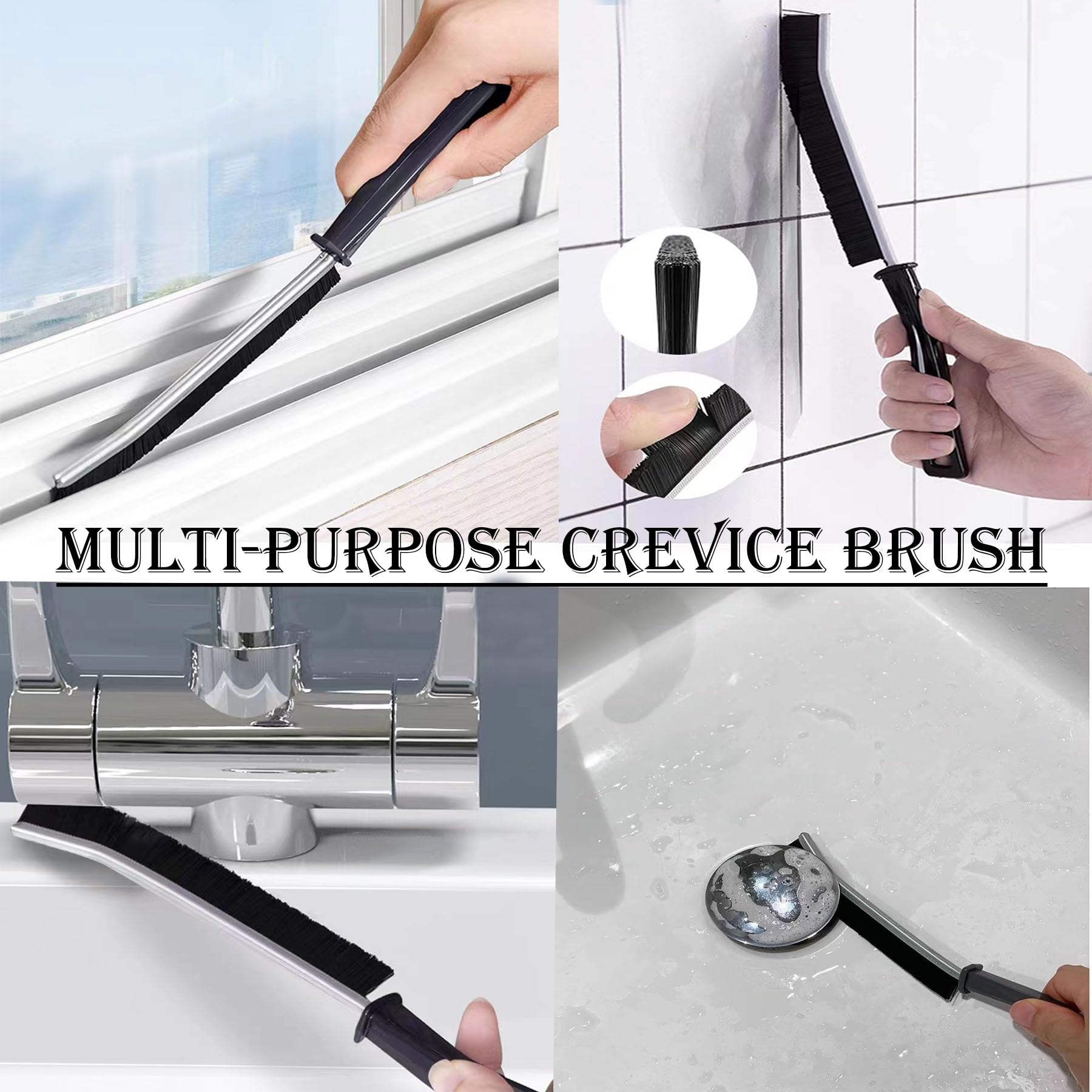 9 Pcs Hard Bristle Crevice Cleaning Brushes For Household Use, Gap Cleaning Brush Multifunctional Small Corner Cleaning Brush Se