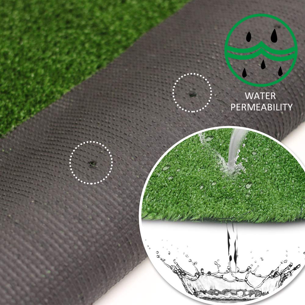 Synthetic Artificial Grass Turf 12Ftx29Ft, Indoor Outdoor Balcony Garden Pet Rug Turf Home Decor, Faux Grass Rug Carpet With Dra
