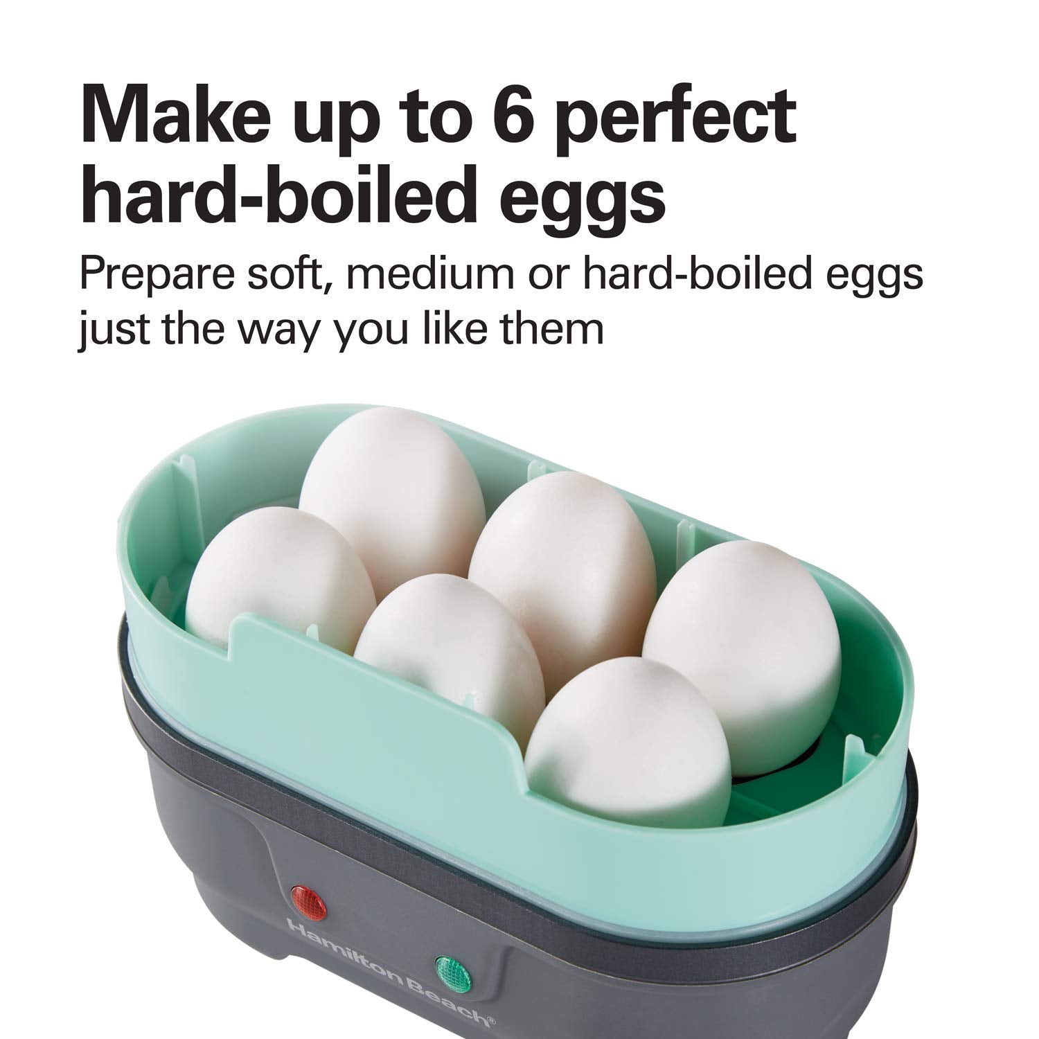 Hamilton Beach Sous Vide Style Electric Egg Bite Maker, Hard Boiled Egg Cooker & Poacher With Removable Nonstick Tray, Makes 2 I