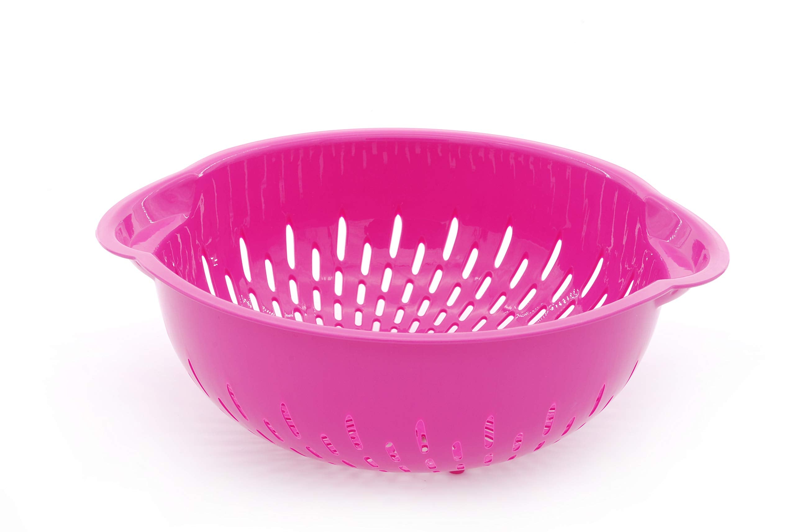 Mintra Home Mixing Bowl W/Colander (Large 4.5L, Purple) - For Washing & Draining Fruits And Vegetables - Heavy Duty Plastic For