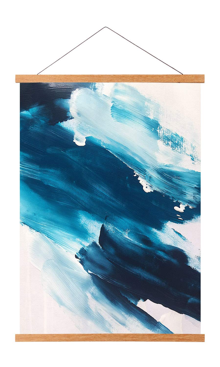 Falamon Magnetic Poster Hanger Frame, 11X14 11X17 11X22 Teak Wood Magnet Poster Frame For Posters, Prints, Photos, Pictures, Map