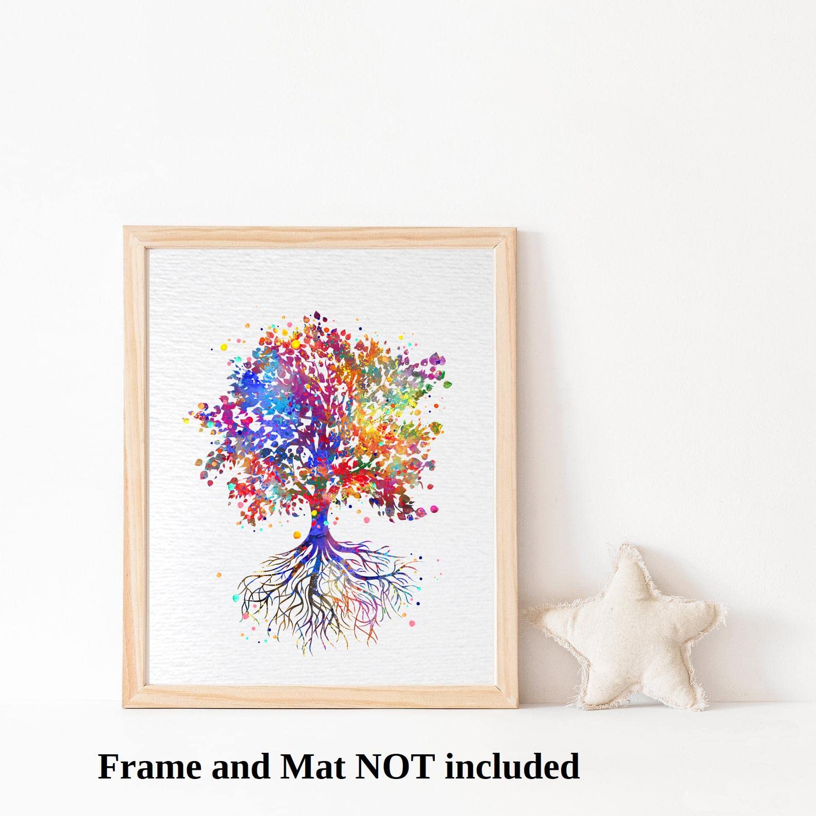 Dignovel Studios 8X10 Unframed Tree Nature Love Watercolor Art Print Poster Archival Fine Art N338