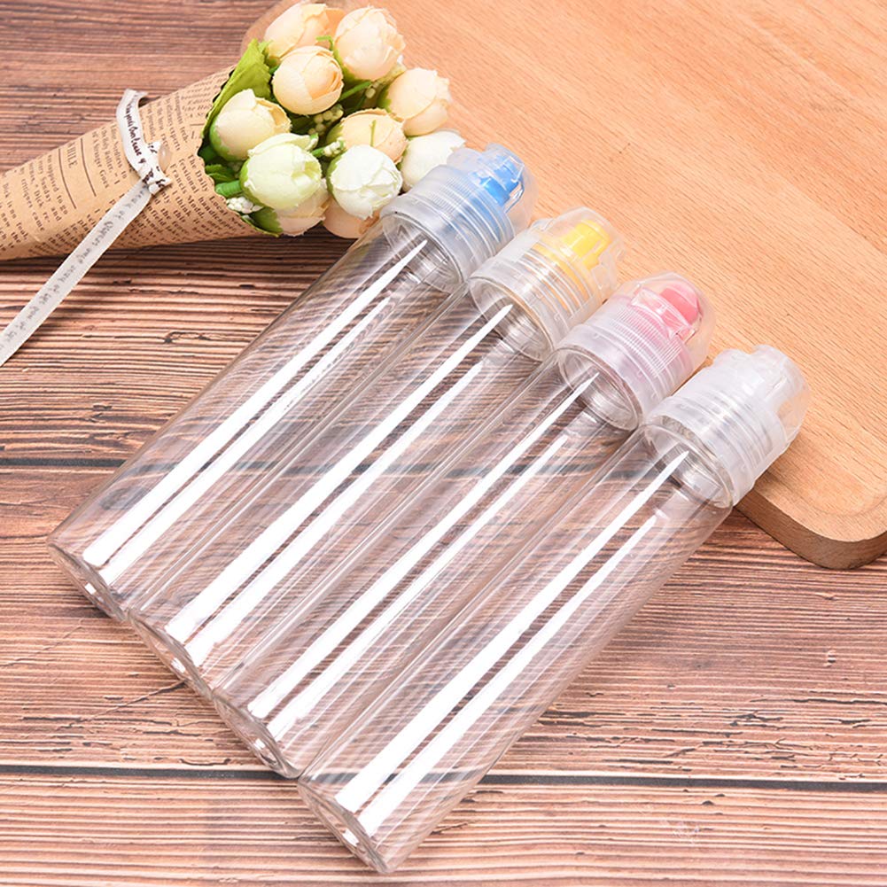 Akoak 4 Pcs Reusable Plastic Squeeze Bottle Dispenser, Salad Dressing, Ketchup, Honey Storage Bottle, Perfect For Kitchen Access