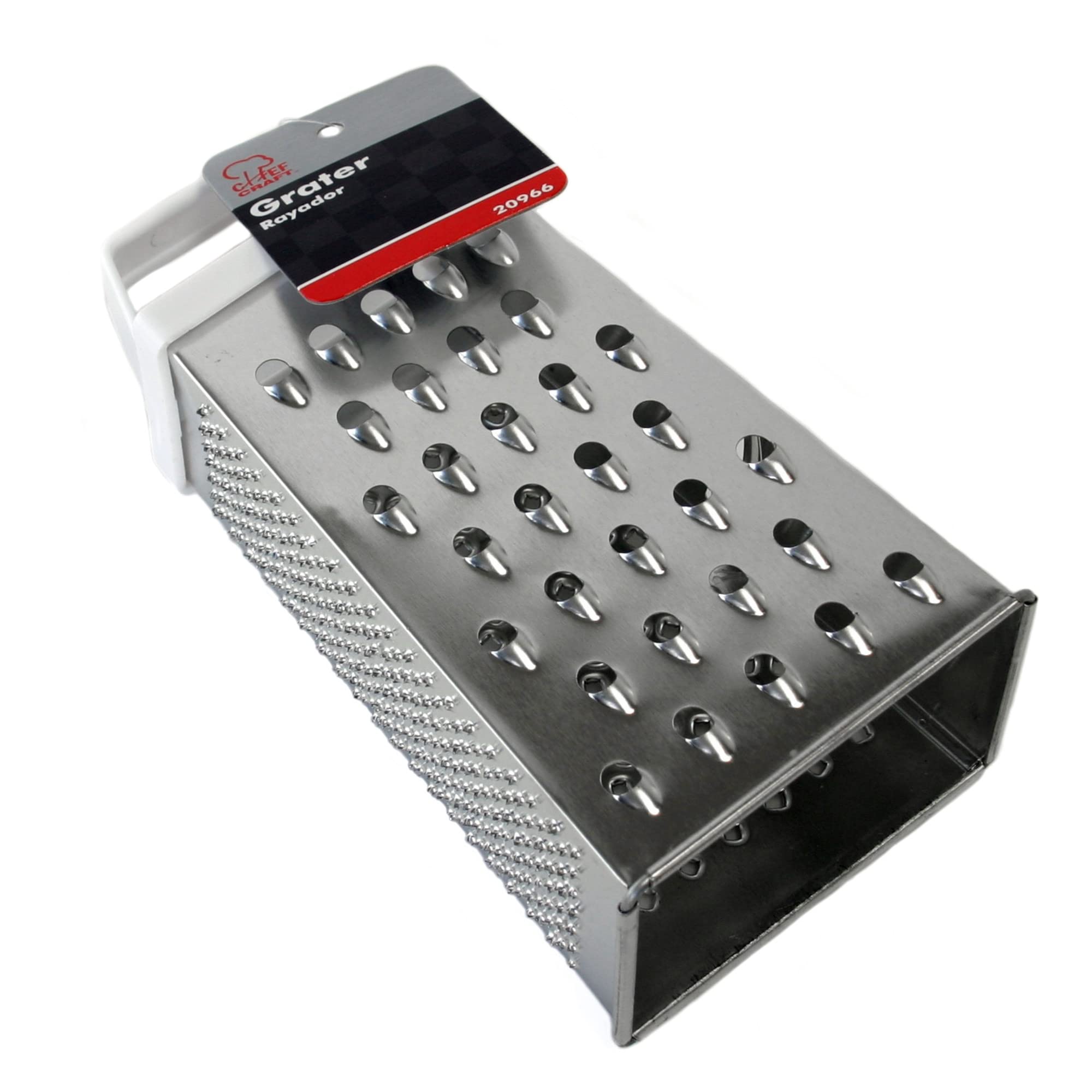 Chef Craft Tin-Plated Pyramid Grater, 6.75 Inches In Length, Stainless Steel