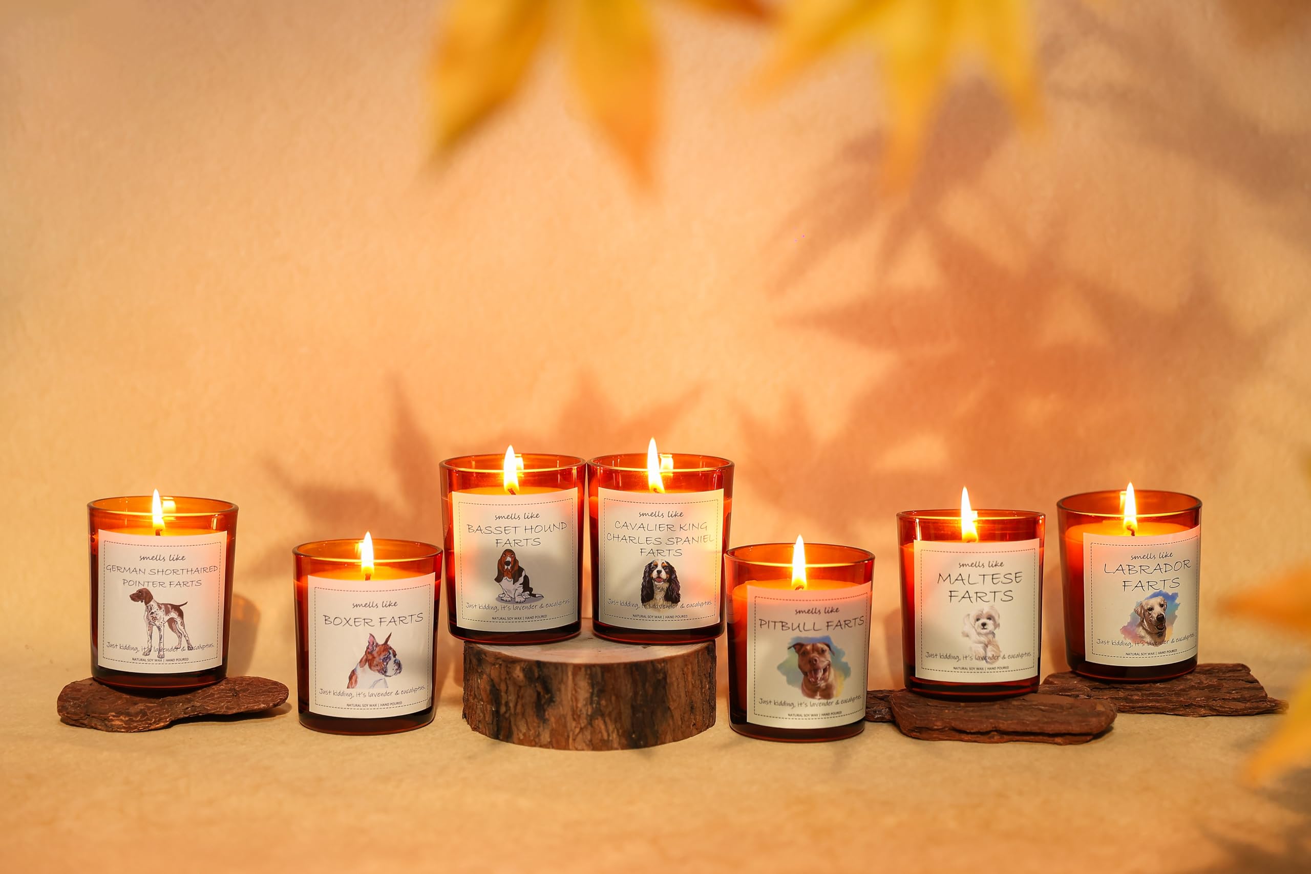 Pitbull Gifts & Decor, Pitbull Gifts for Women, Dog Farts Candle - Lavender & Eucalyptus, Crafted by Natural Soy Wax & Natural E