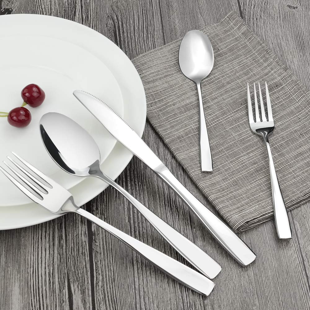 Hommp Stainless Steel Flatware Sets, 40-Piece, Service For 8